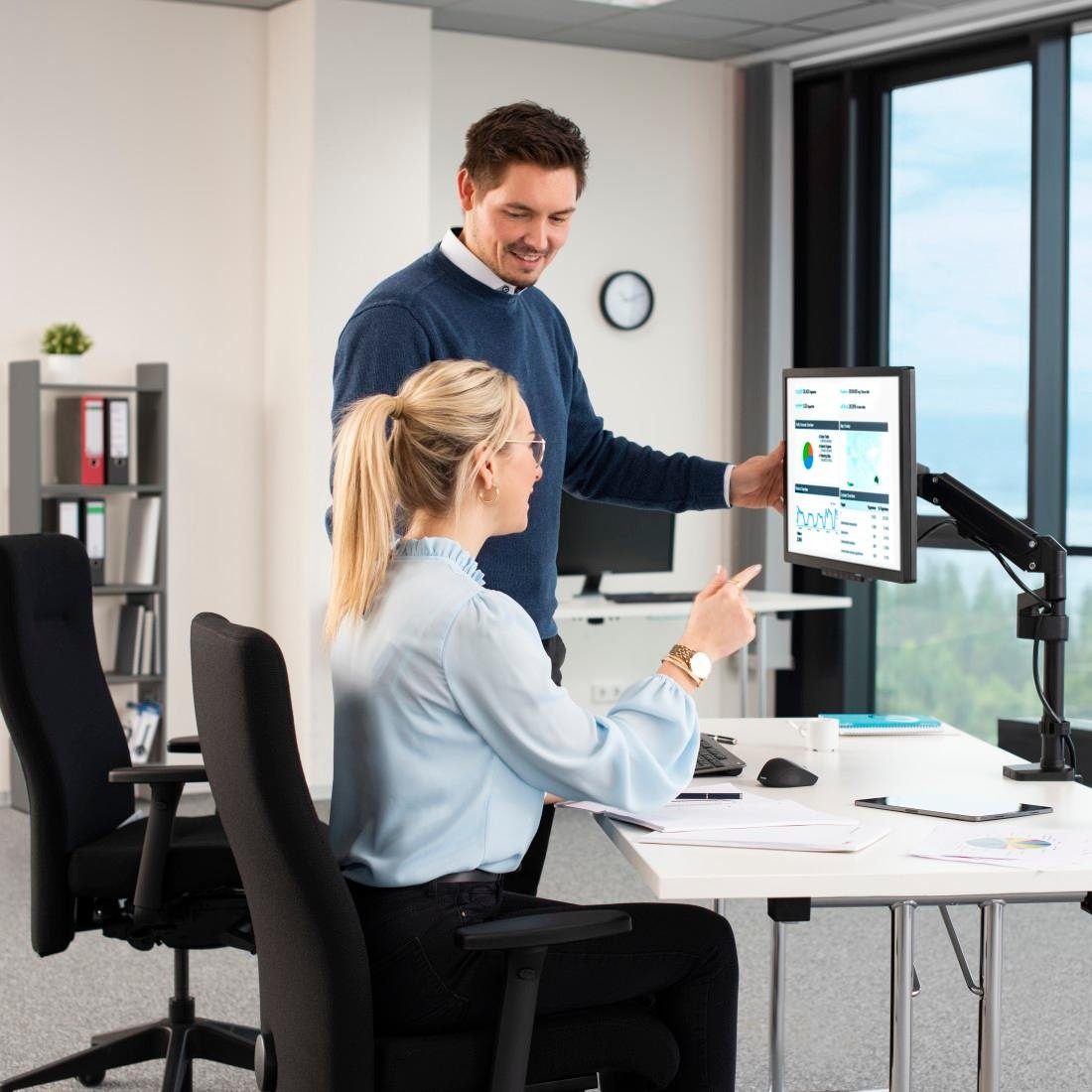 Hama Monitorhouder Beeldschermhouder, in hoogte verstelbaar met gasveer, 13-35' monitorarm