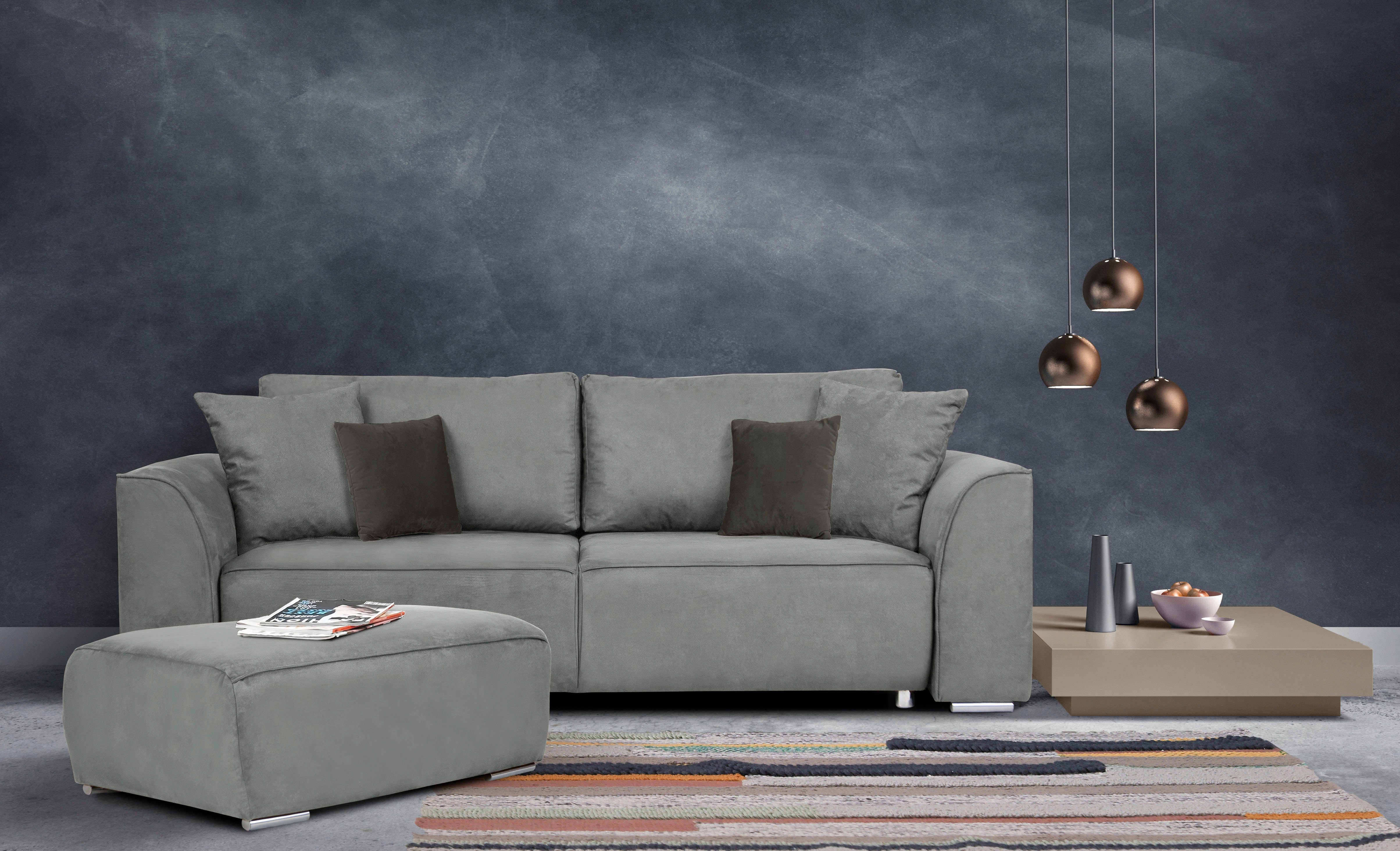 INOSIGN 3-zitsbank BEATRICE optionele slaapbank met bedlade, B/D/H 250/107/92 cm