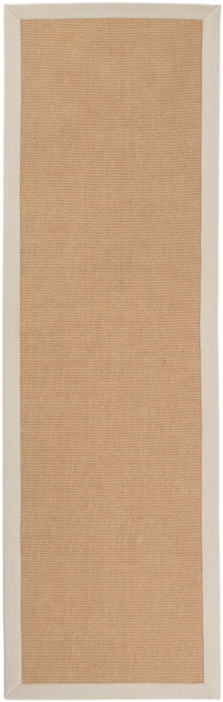 carpetfine Loper Sisal met gekleurd randdessin, antislip achterzijde