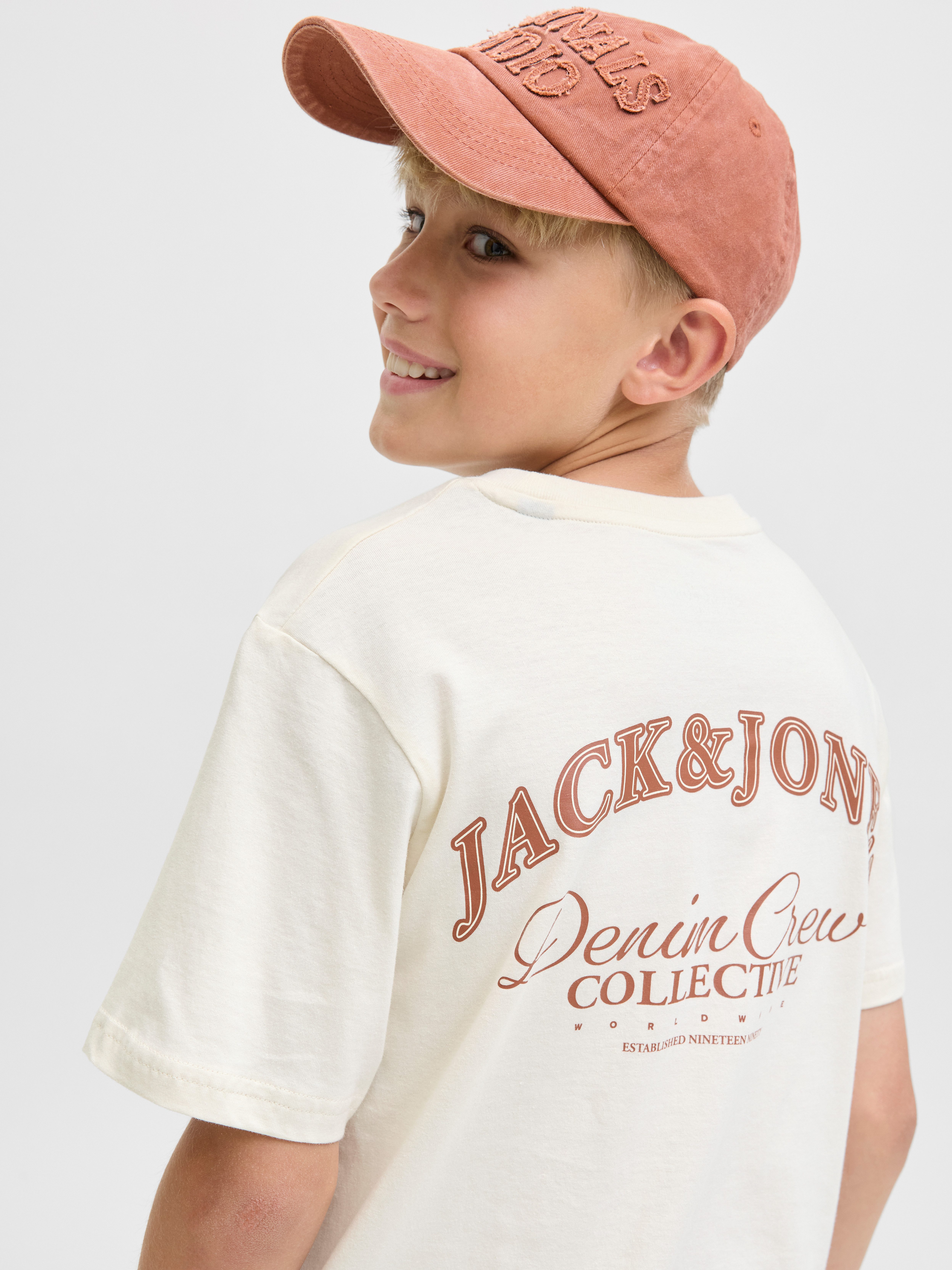 Jack & Jones Junior T-shirt JJEBRANDES BACKP RELAXED TEE SS SN JNR