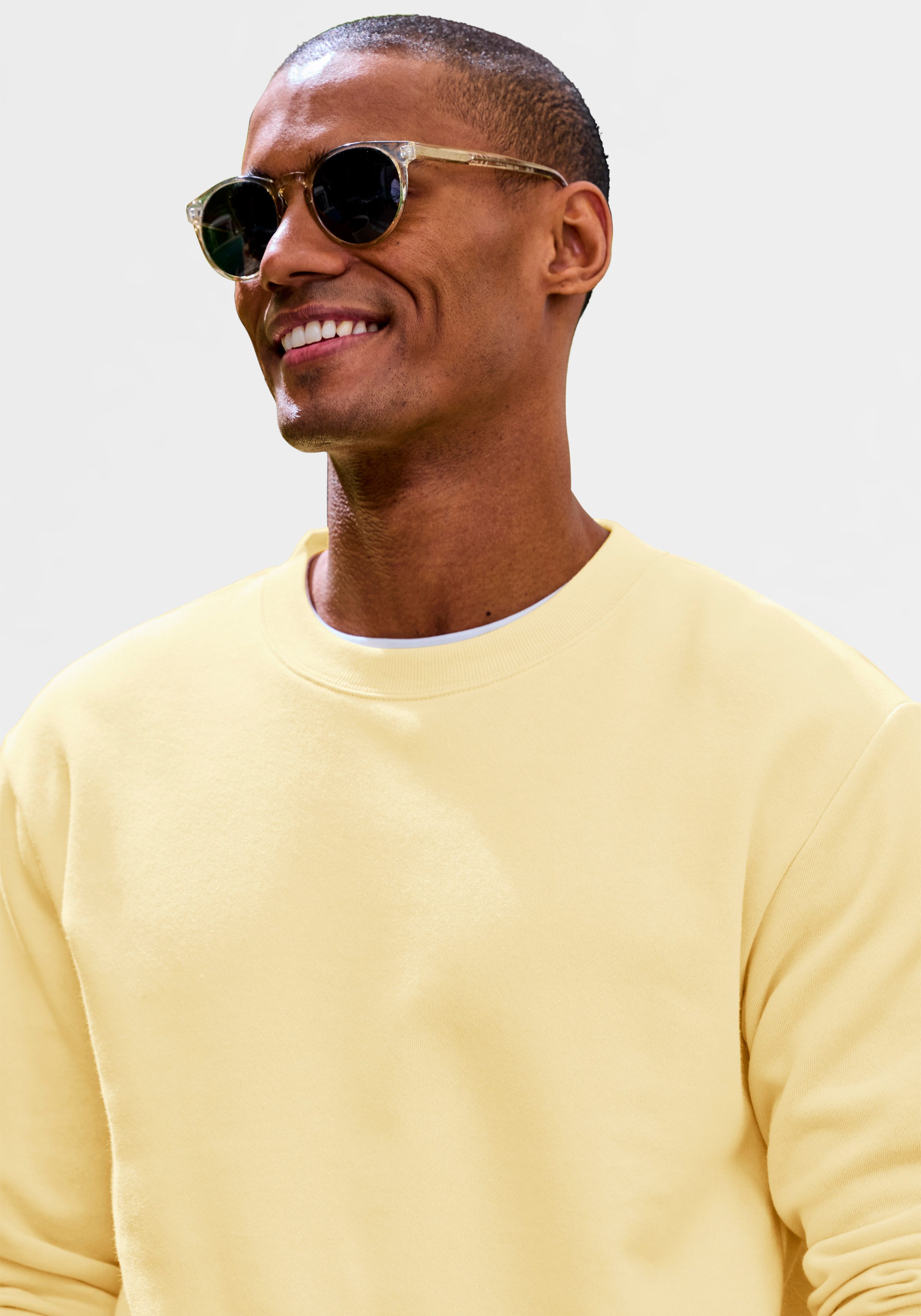 John Devin Sweatshirt Lange mouwen, sweatshirt met ronde hals, katoenmix