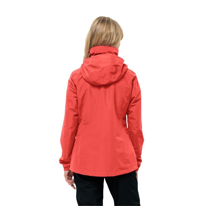 Jack Wolfskin Functioneel jack STORMY POINT 2L JKT W met opbergbare capuchon waterdicht ademend en winddicht