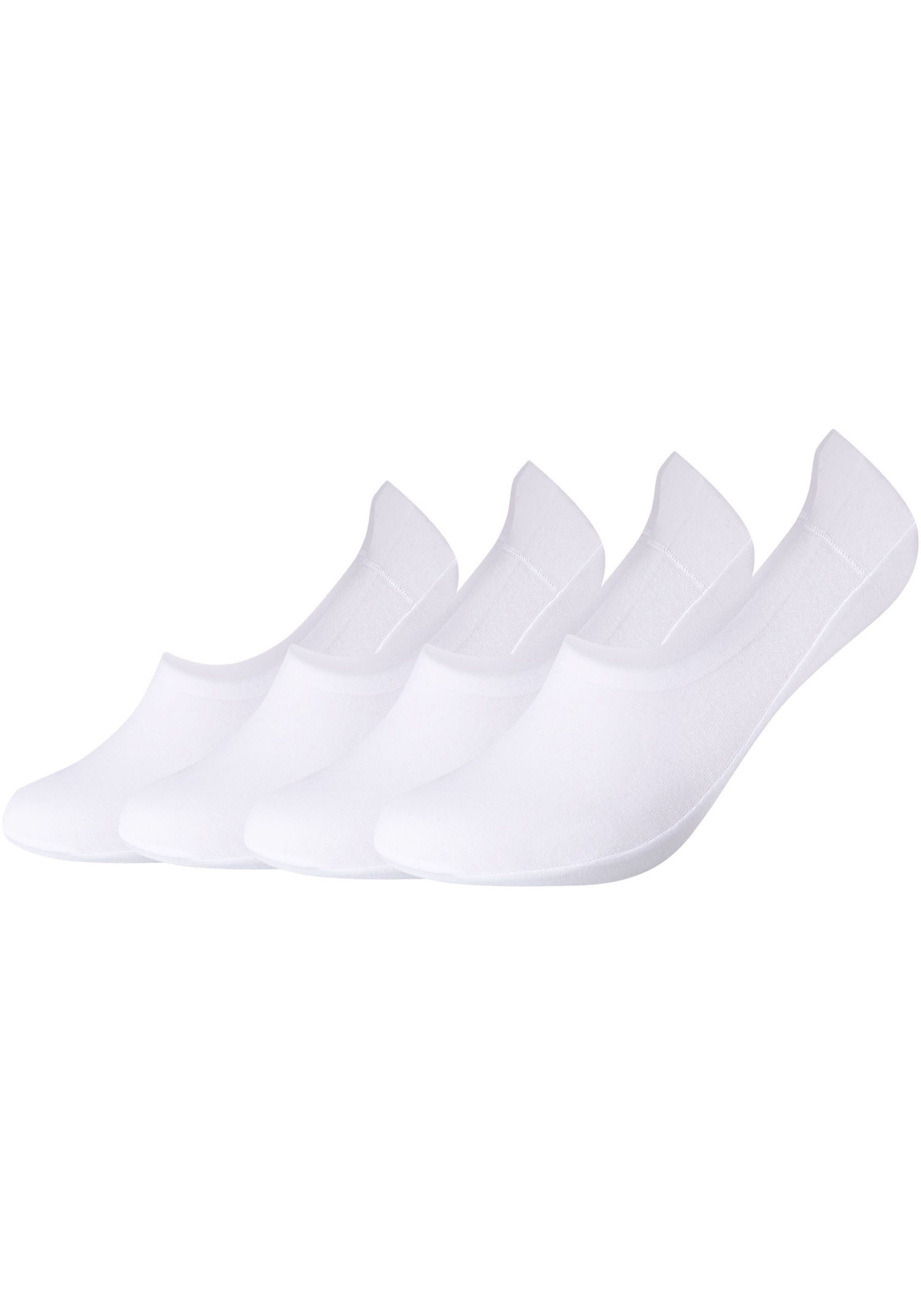 Camano Enkelsokken Comfort met siliconenband voor veilige grip (4 paar) unisex sokken maat 43 (46) wit