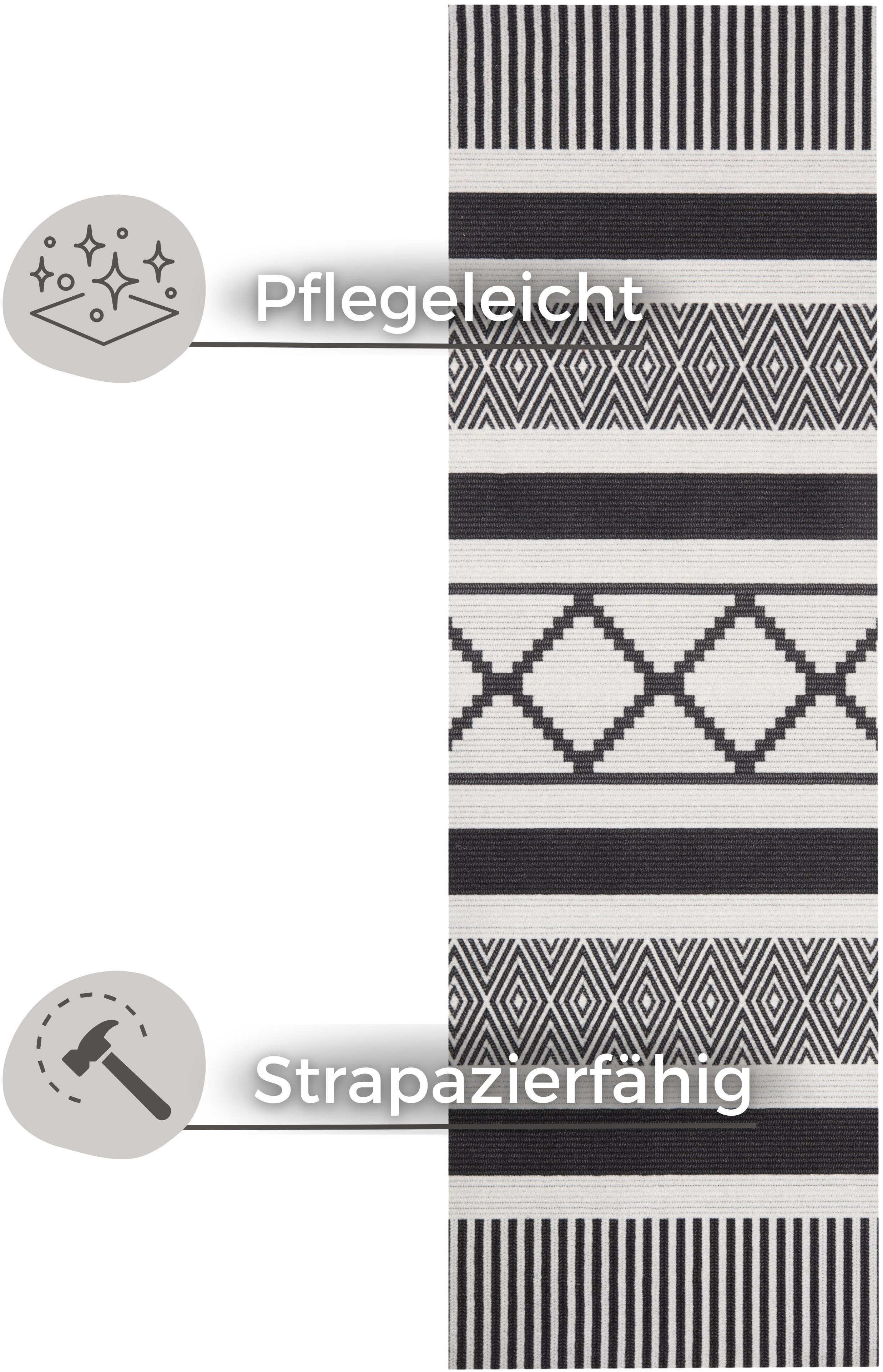 HANSE Home Loper Urban Loper, antislip, keukenkleed, keuken, vloerkleed, gemakkelijk in onderhoud, hal