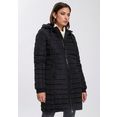 alpenblitz doorgestikte jas sledetocht met contrastkleurige imitatieleren piping  2-wegrits - nieuwe collectie zwart