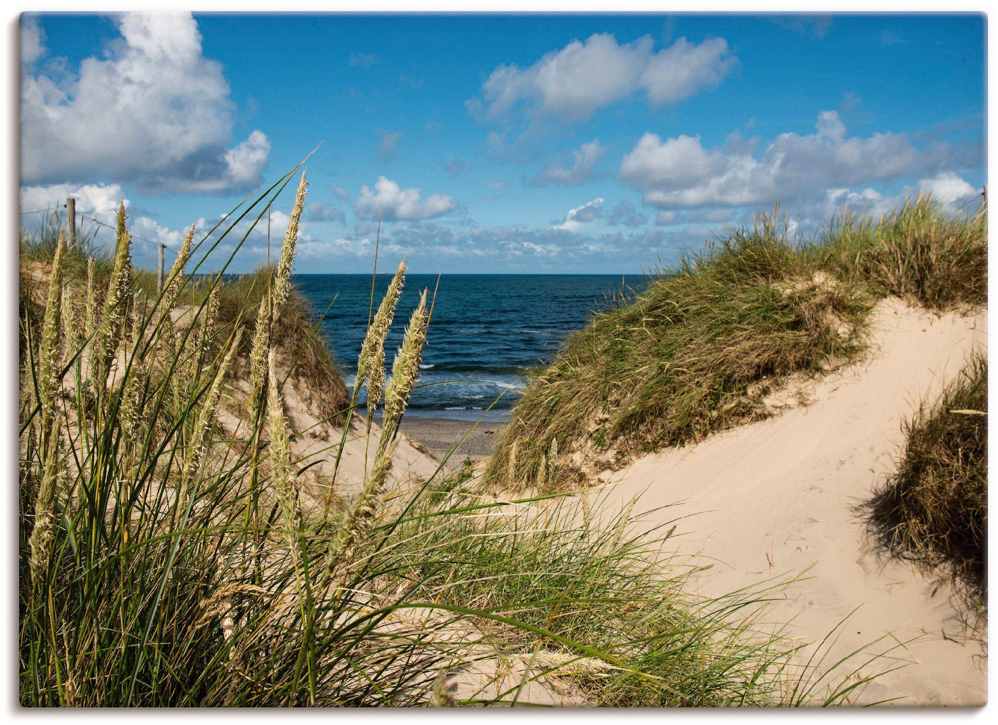 Artland Artprint Strand bij Vesterhav in vele afmetingen & productsoorten - artprint van aluminium / artprint voor buiten, artprint op linnen, poster, muursticker / wandfolie ook g