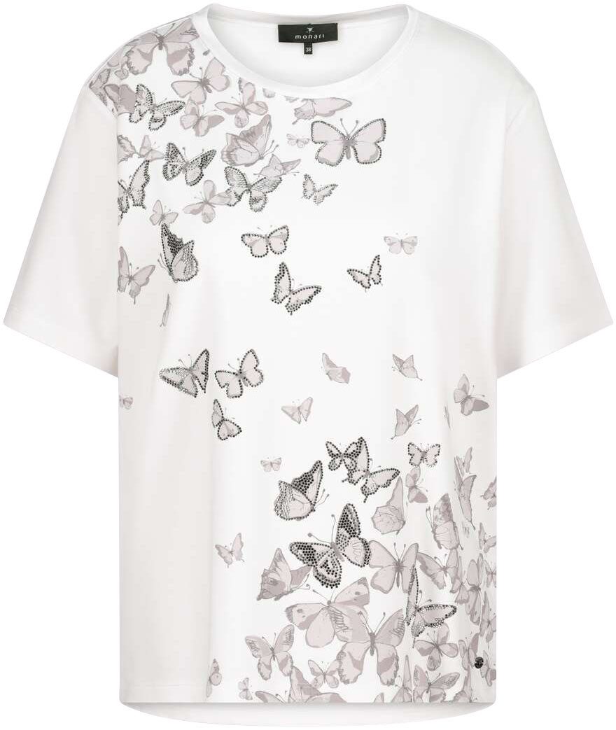 Monari Shirt met ronde hals Shirt met vlinders