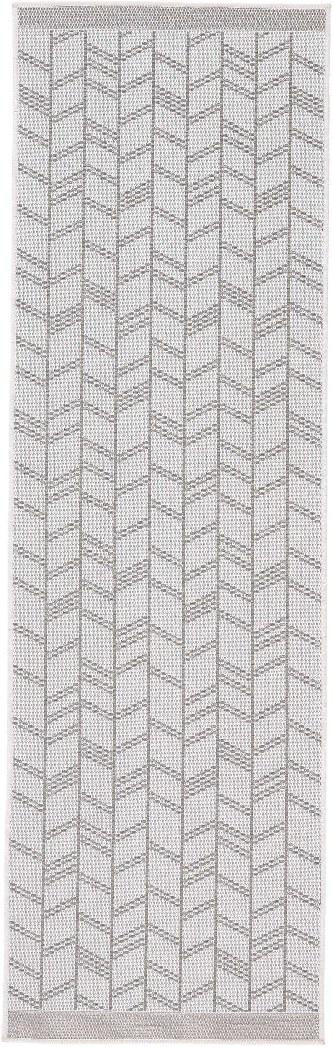 carpetfine Loper Boho 102 robust vlakweefsel, sisal look, uv-bestendig, buitenruimte lopers maat 75 cm x 200 cm x 4 mm beige