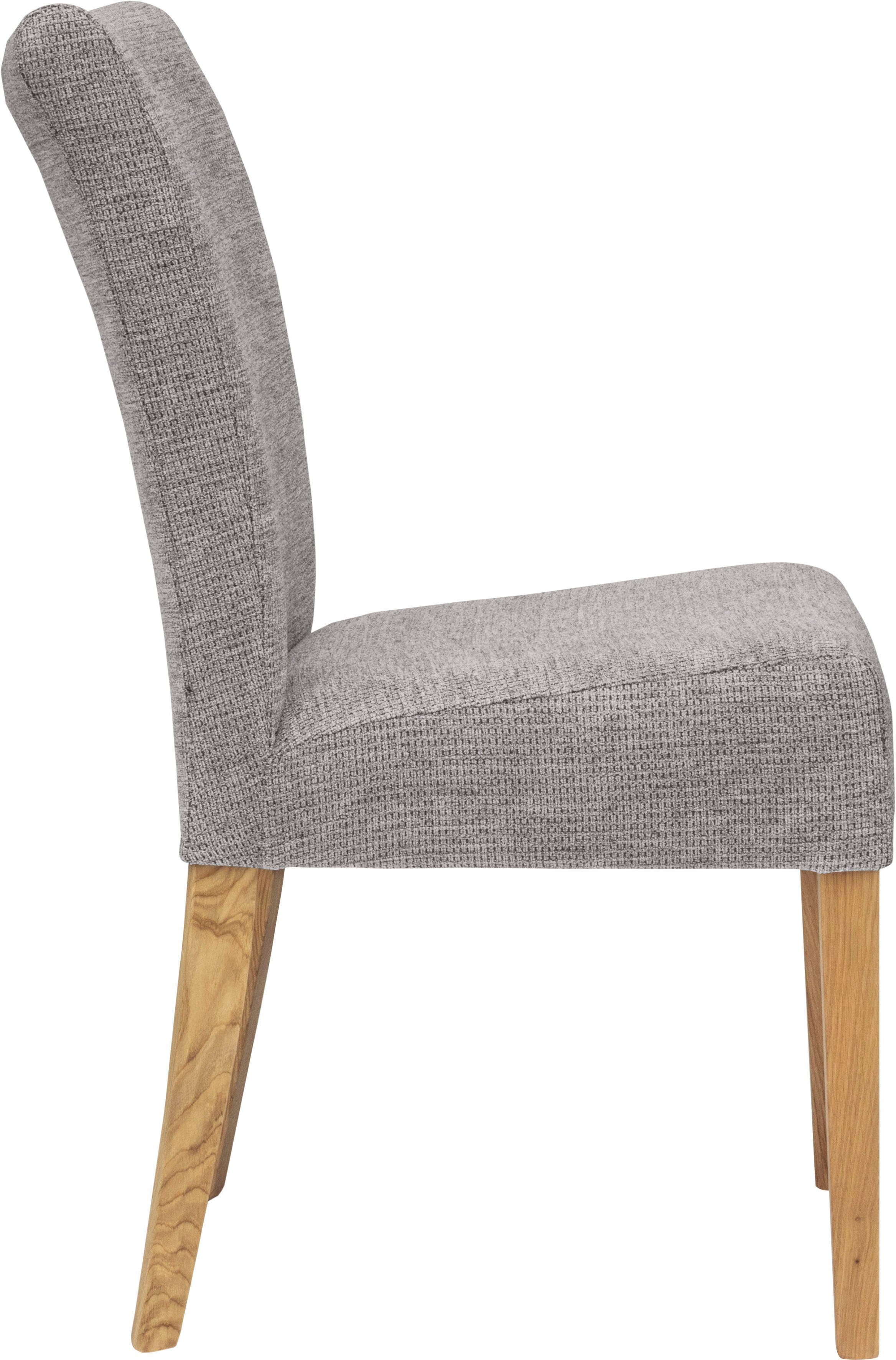 Home affaire Eetkamerstoel Queen Polsterstoel BESTSELLER verschillende type bekleding, massief houten onderstel (set)