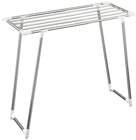 IDMarket Maxima wasrek, roestvrij staal, opvouwbaar, hoogte 145 cm