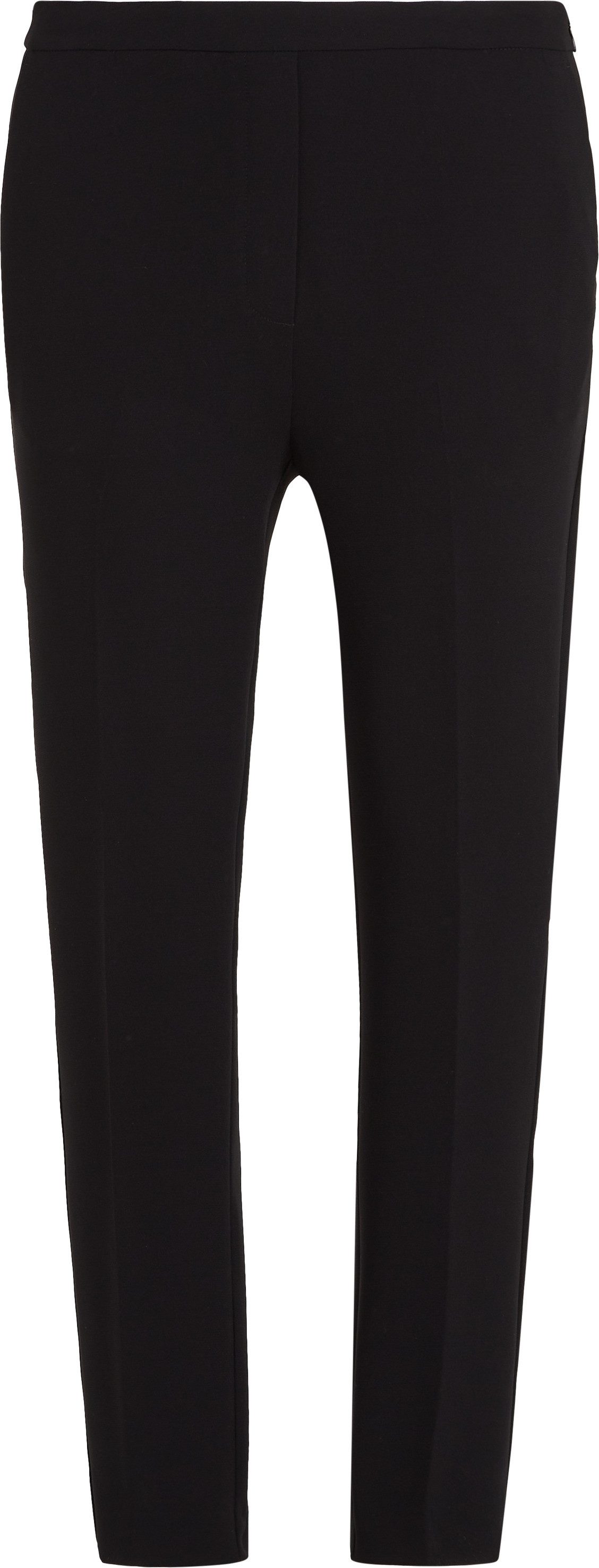 Tommy Hilfiger Geweven broek CREPE SLIM PULL ON PANT met metalen label, strijkvouwen