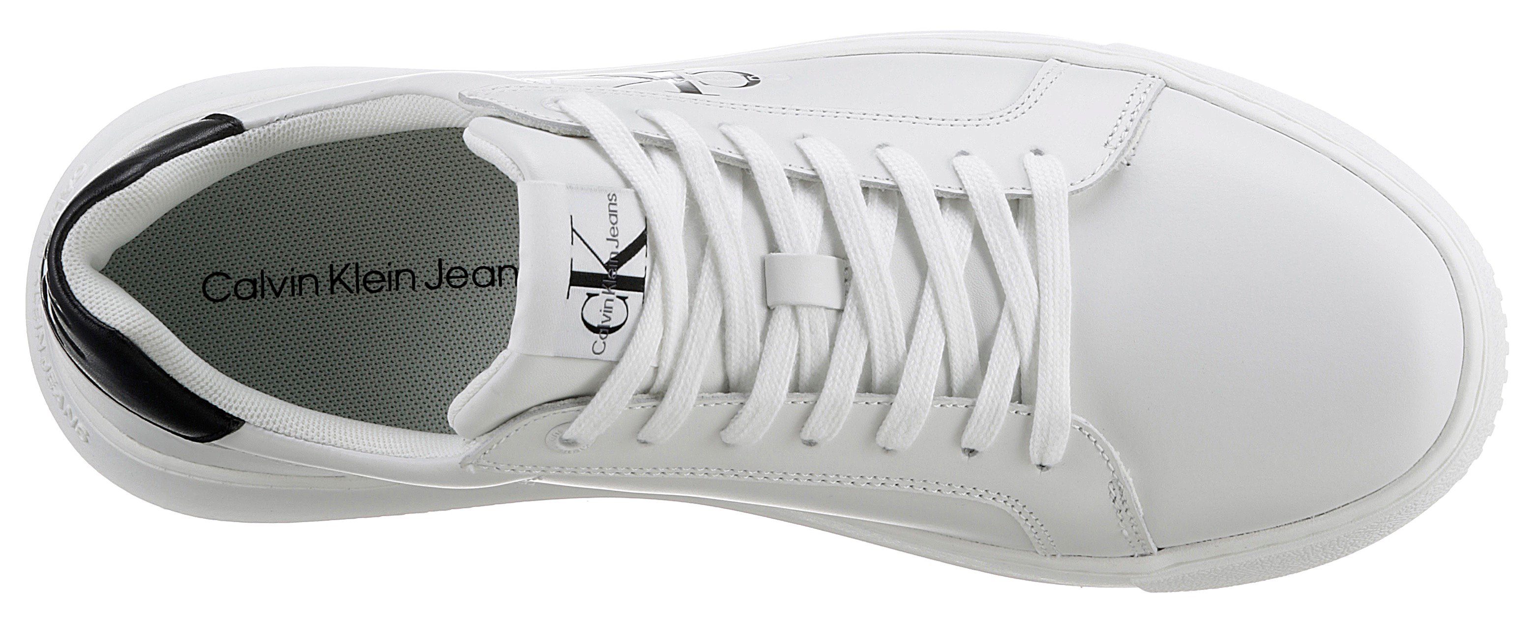 Calvin Klein Plateausneakers SEAMUS 20L vrijetijdsschoen, lage schoen, veterschoen met contrast bies
