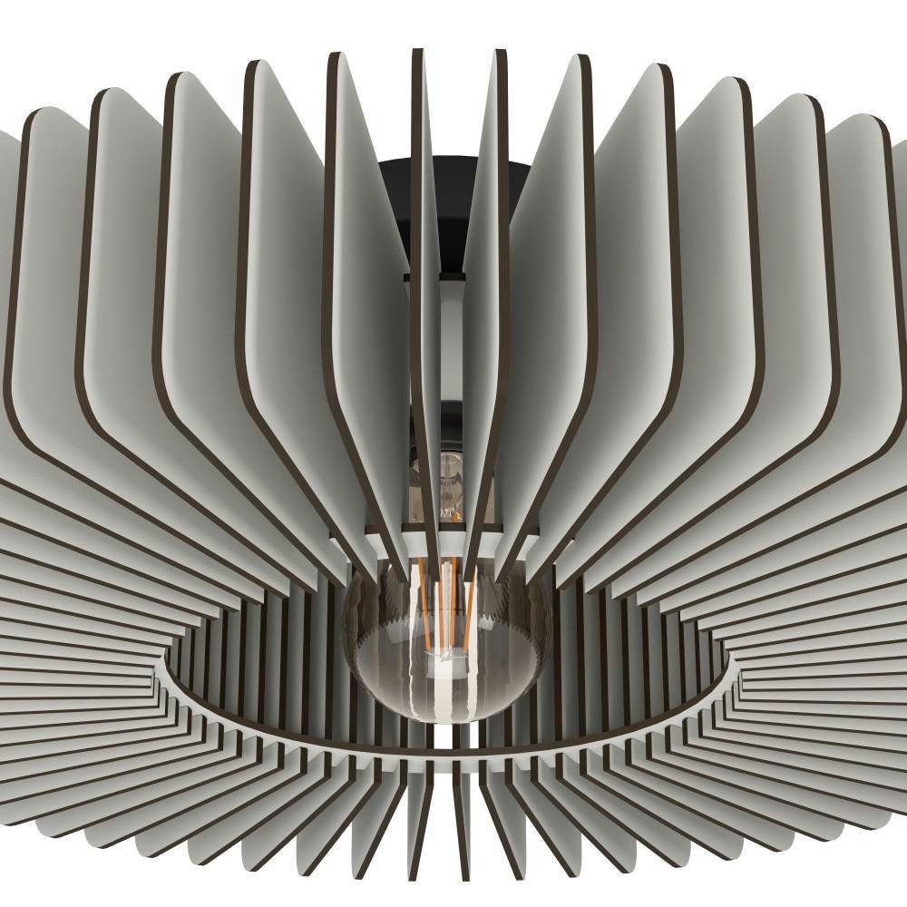 EGLO Plafondlamp PALOMBAIA Plafondlamp, hout in grijs, plafondlamp met E27 fitting, Ø 50 cm (1 stuk)
