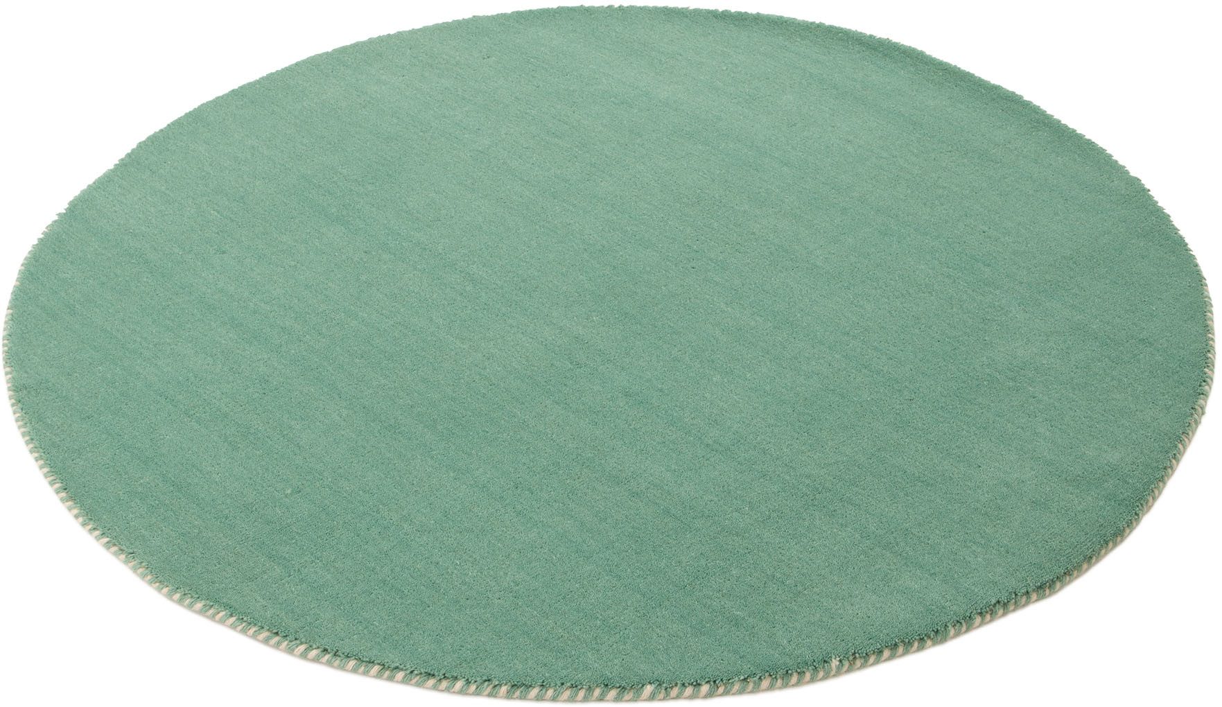 carpetfine Wollen kleed Gabbeh Lola Uni met natuurlijk plantaardig materiaal handgeweven, ook als loper