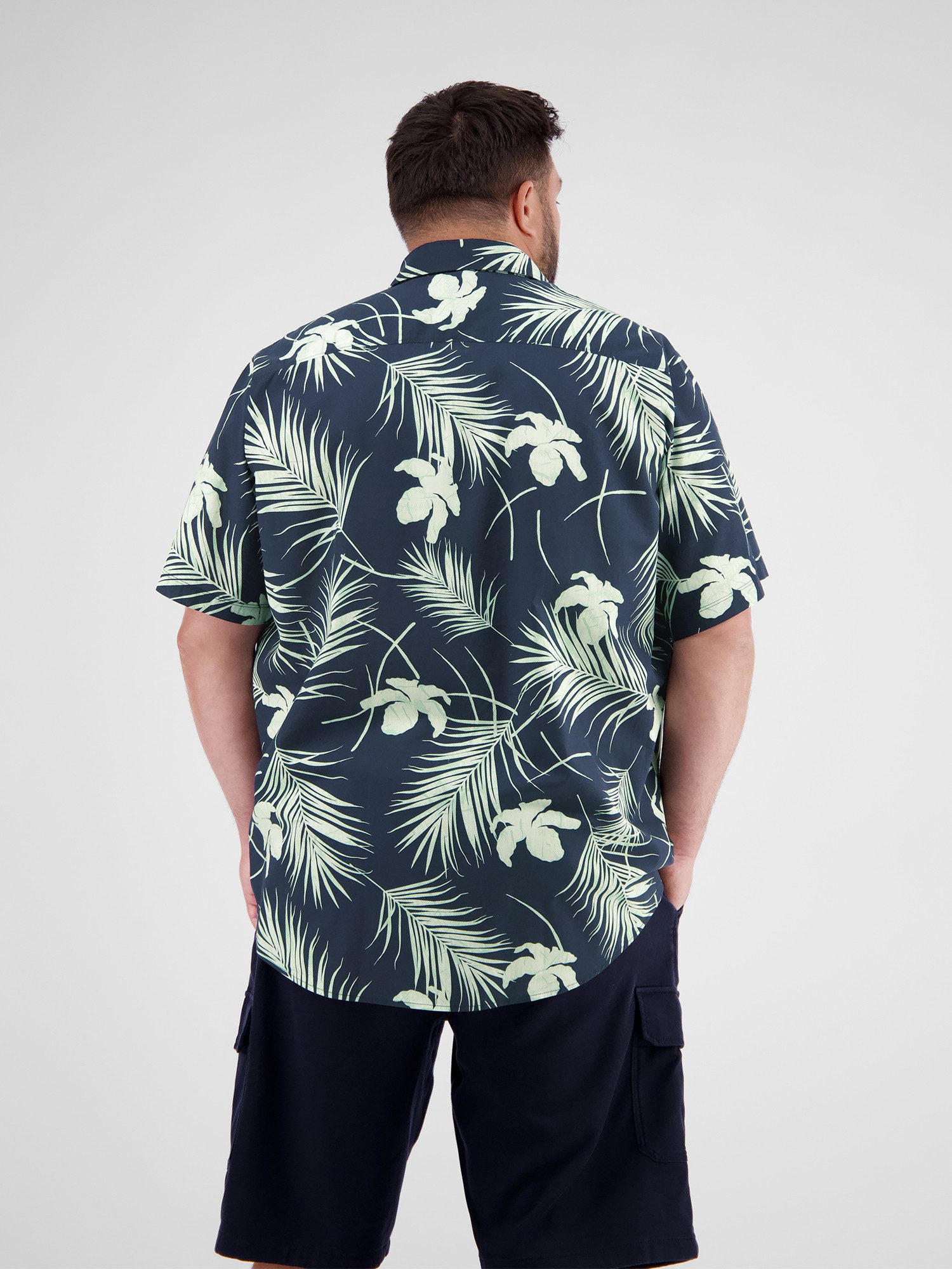 Lerros Overhemd met korte mouwen LERROS heren overhemd in grote maten, Hawaiian-stijl