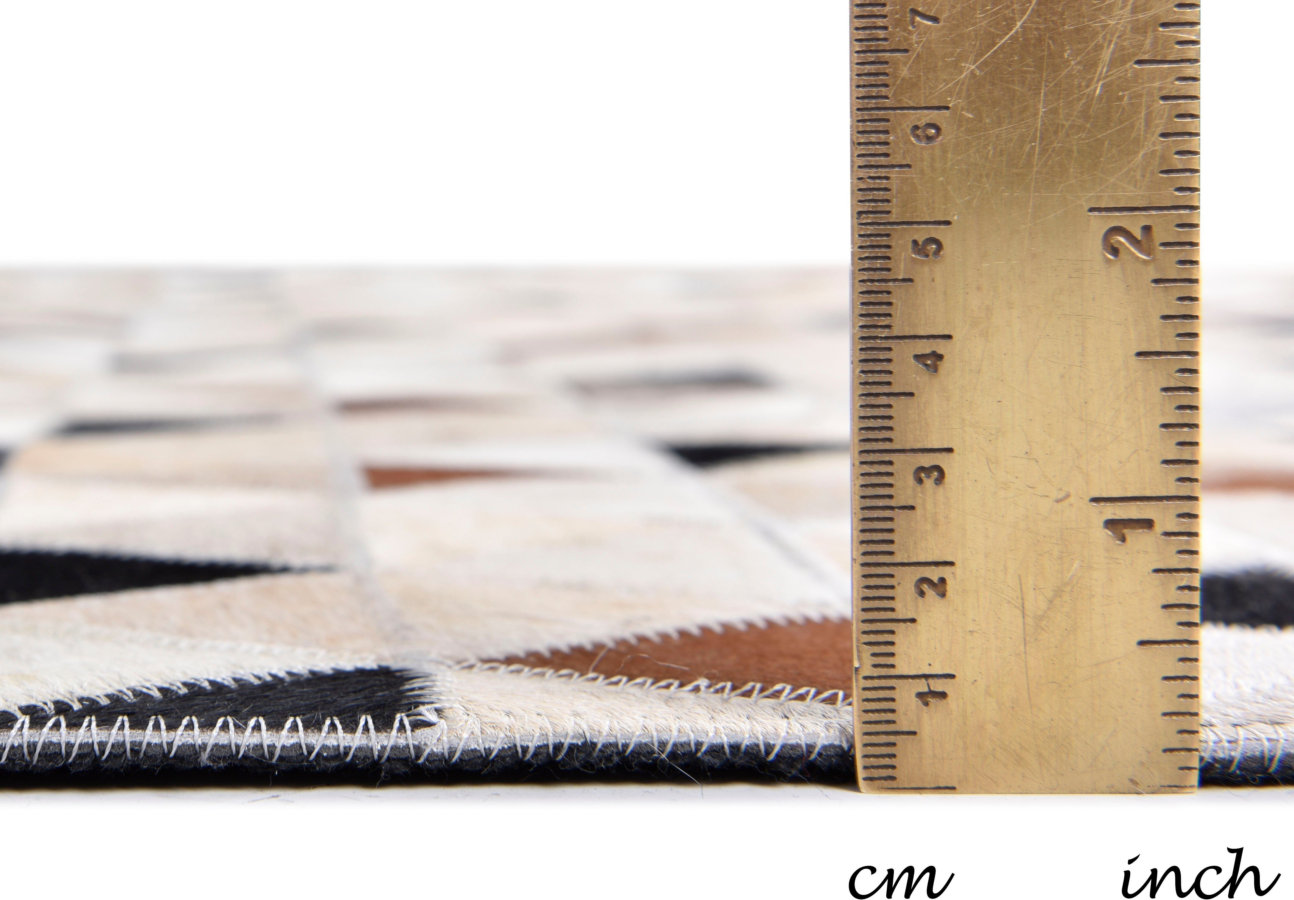 THEKO Vachtvloerkleed Kobe Patchwork, met de hand genaaid, echte runderhuid in natureltinten