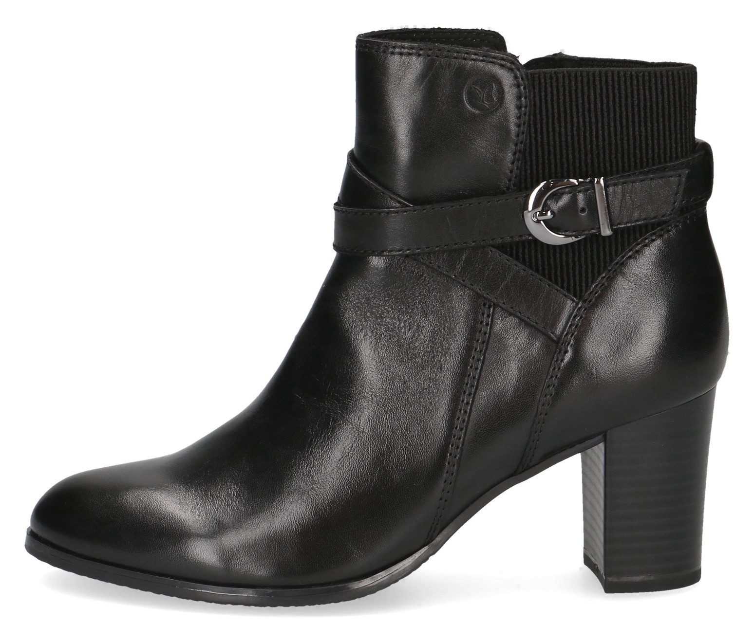 Caprice Laarsjes blokhak, business schoen, ankleboots met decoratieve gesp