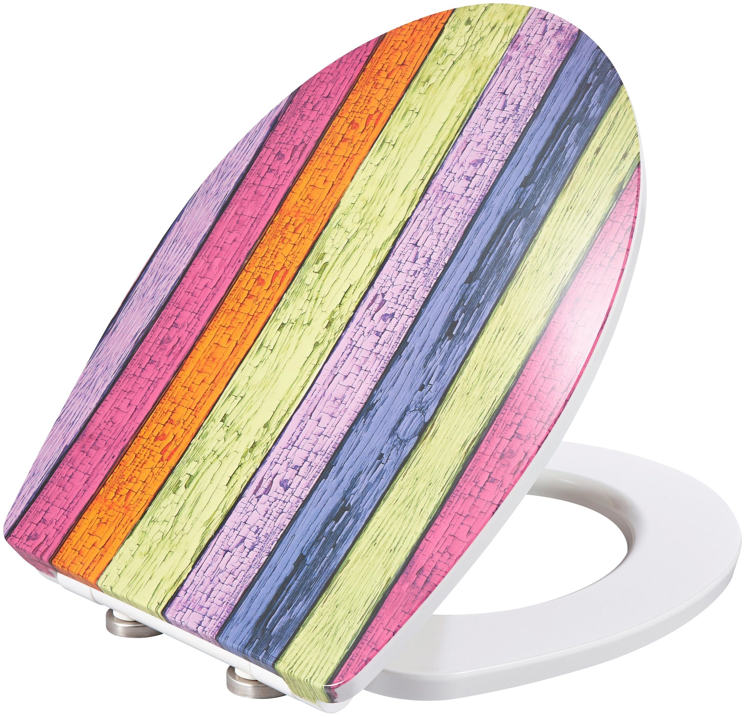 ADOB Toiletzitting Colours Soft-closemechanisme, voor het schoonmaken met één druk op de knop afneembaar