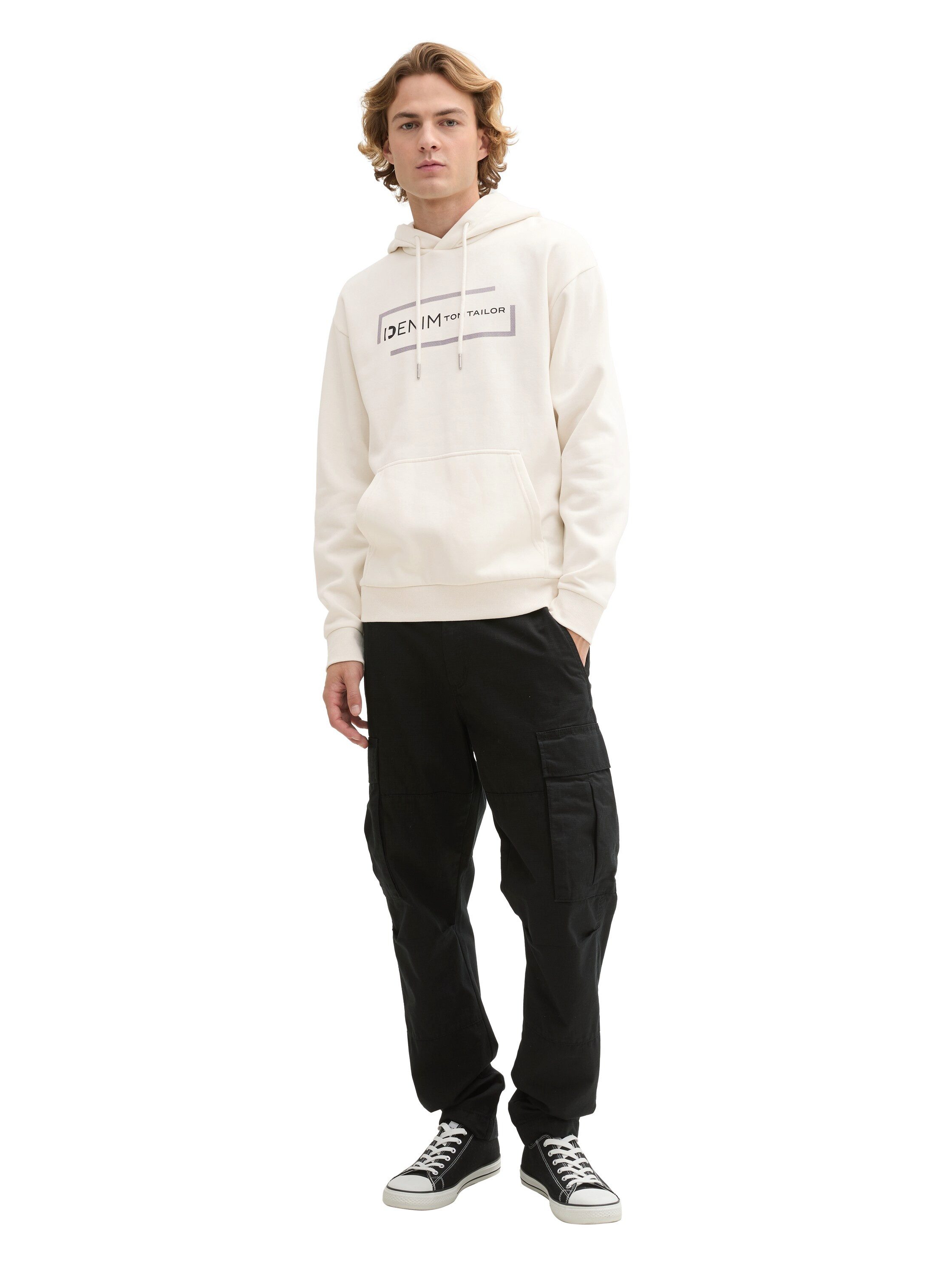 Tom Tailor Denim Hoodie met grote logoprint