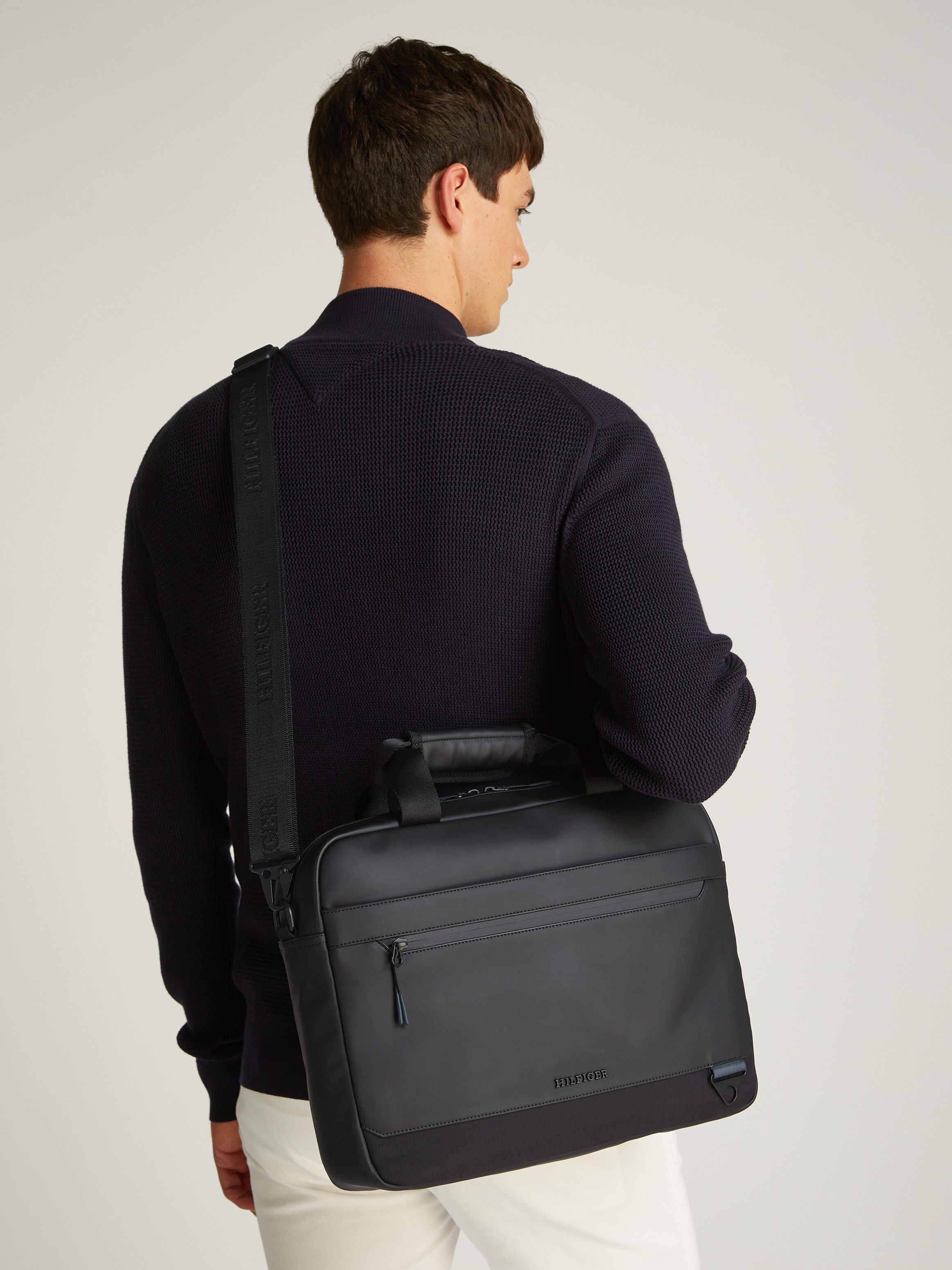 Tommy Hilfiger Laptoptas TH SEASONAL COMPUTER BAG , heren messenger bag, handtas met veel opbergruimte