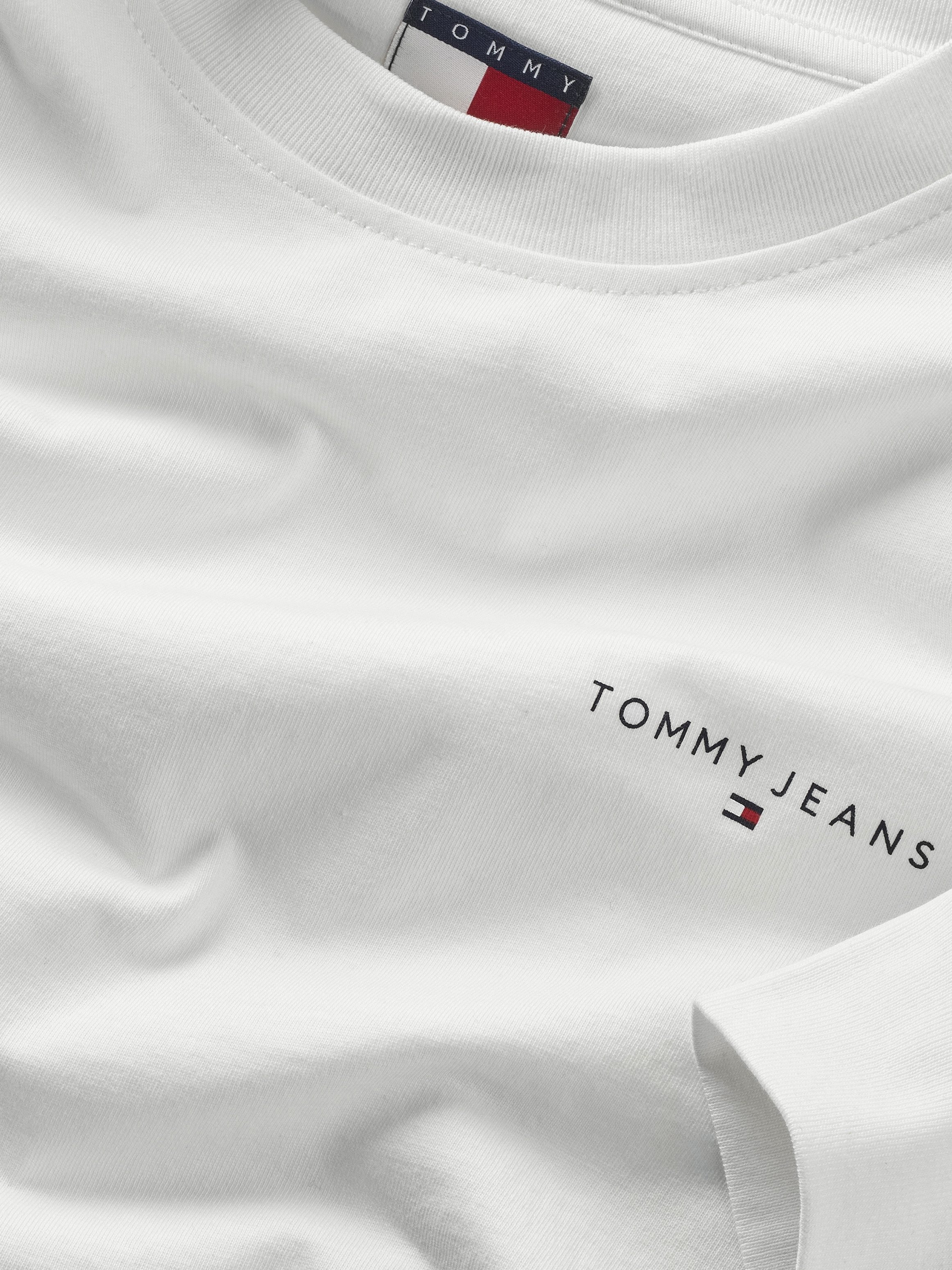 TOMMY JEANS Shirt met lange mouwen TJM SLIM LINEAR CHEST LS TEE EXT