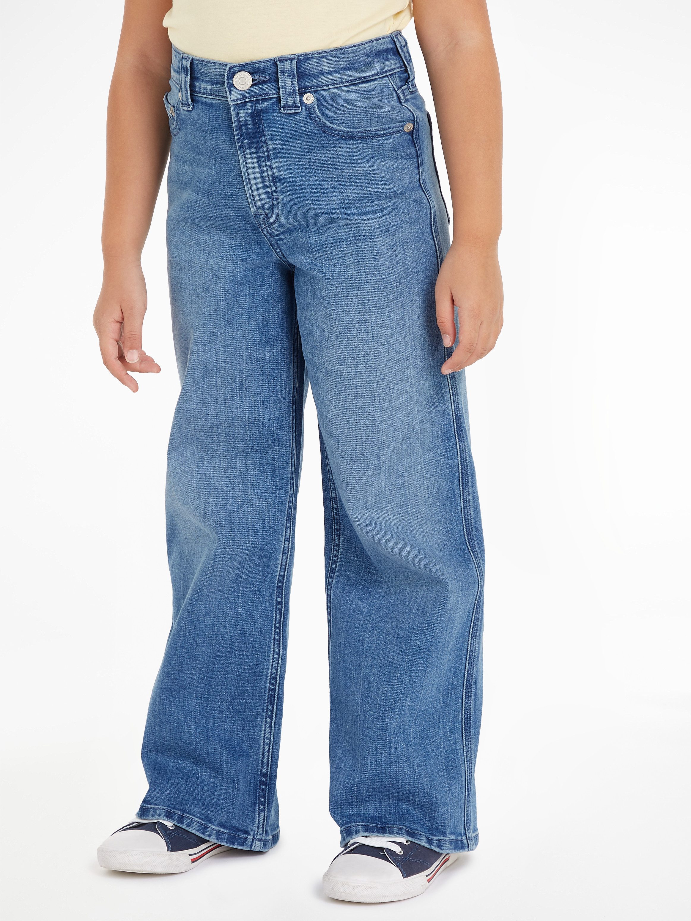 Tommy Hilfiger Straight jeans MABEL VINTAGE STRAIGHT DENIM Kinderen tot 16 jaar met logostiksel