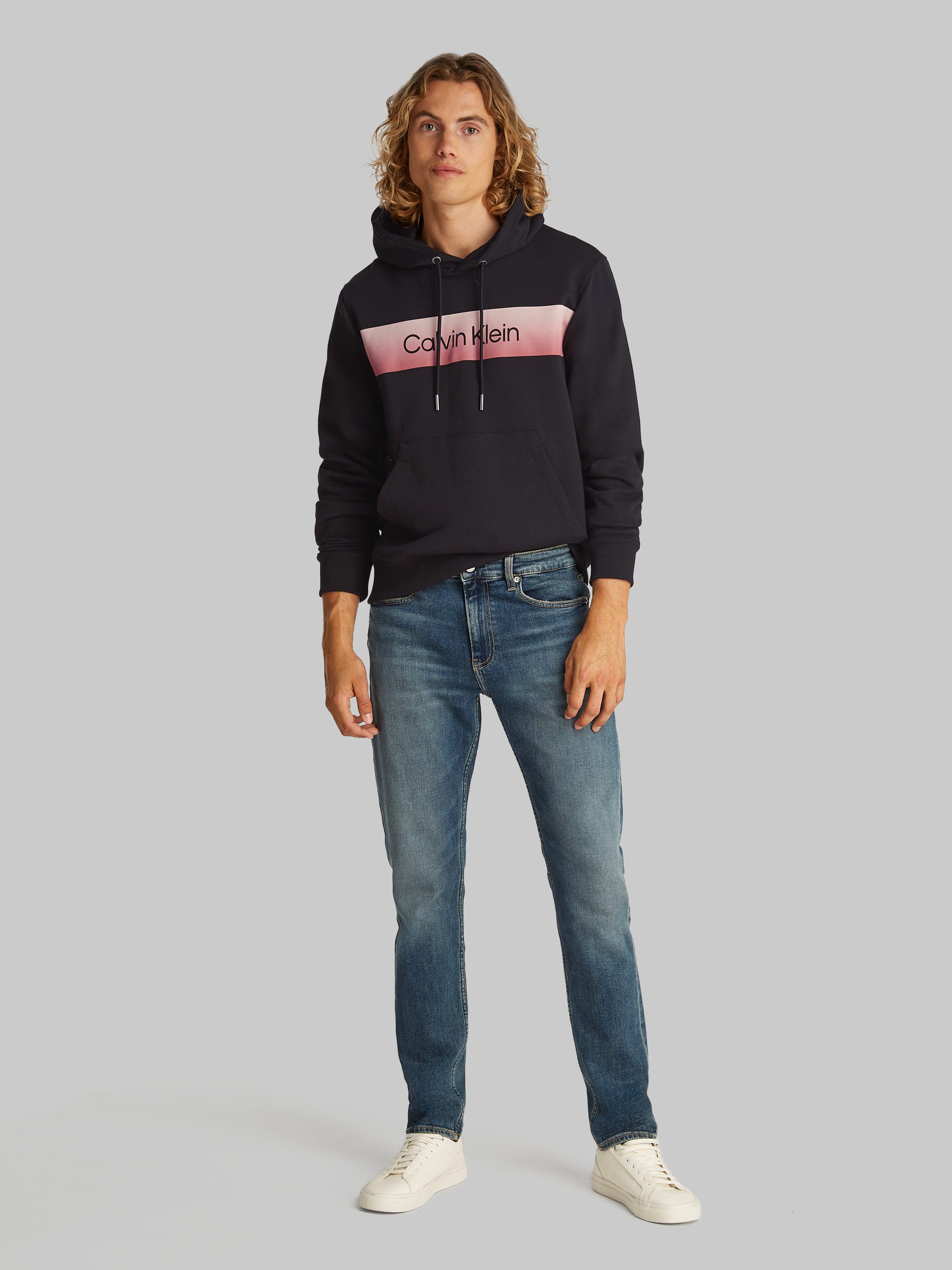 Calvin Klein Hoodie LINEAR OMBRE CHEST LOGO HOODIE
