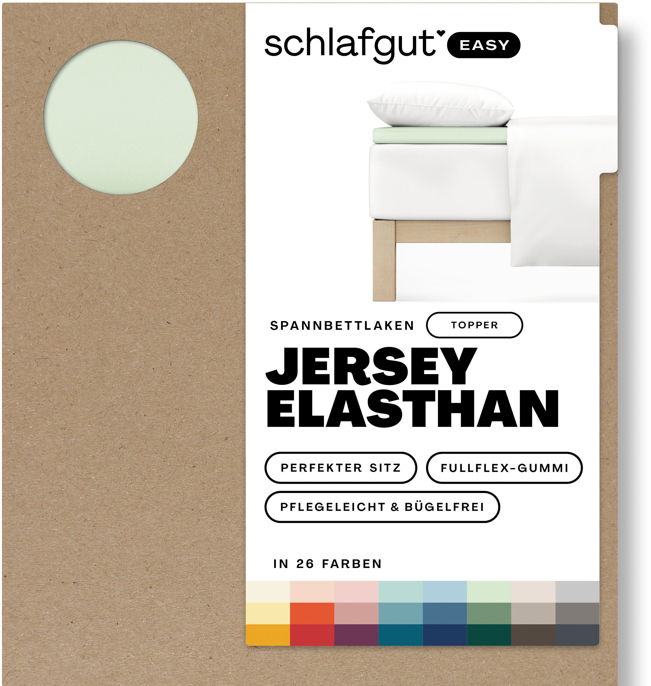 Schlafgut Hoeslaken EASY jersey elastaan topper (1 stuk)