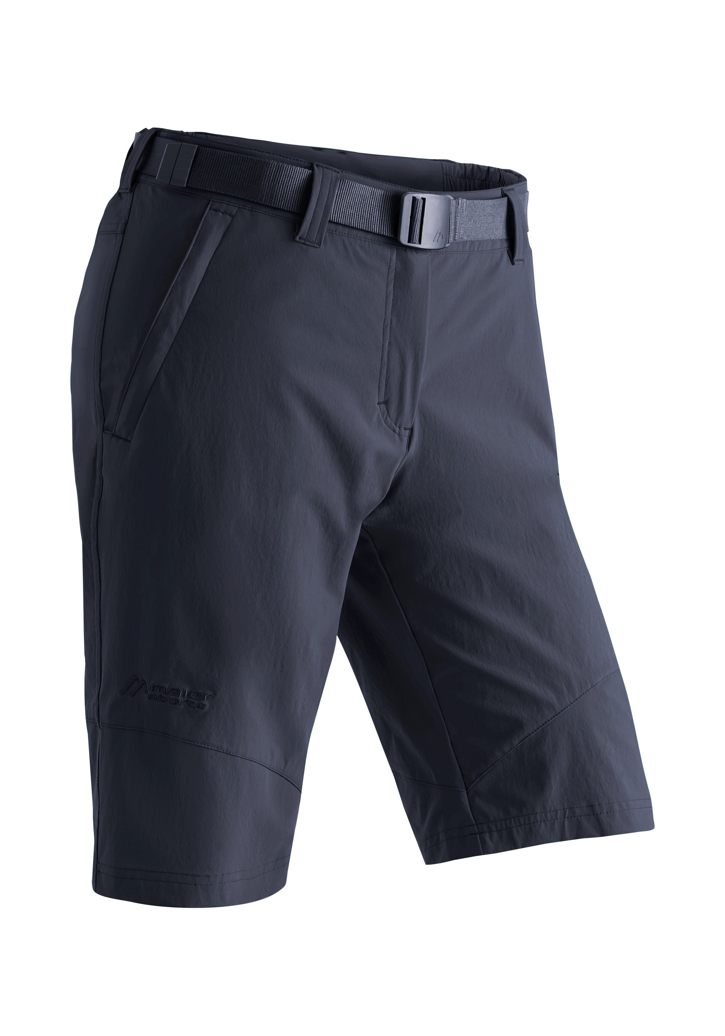 Maier Sports Functionele short Lawa Dames shorts, korte wandelbroek, outdoorbroek met 2 zakken, regular fit dames broeken maat 52 blauw