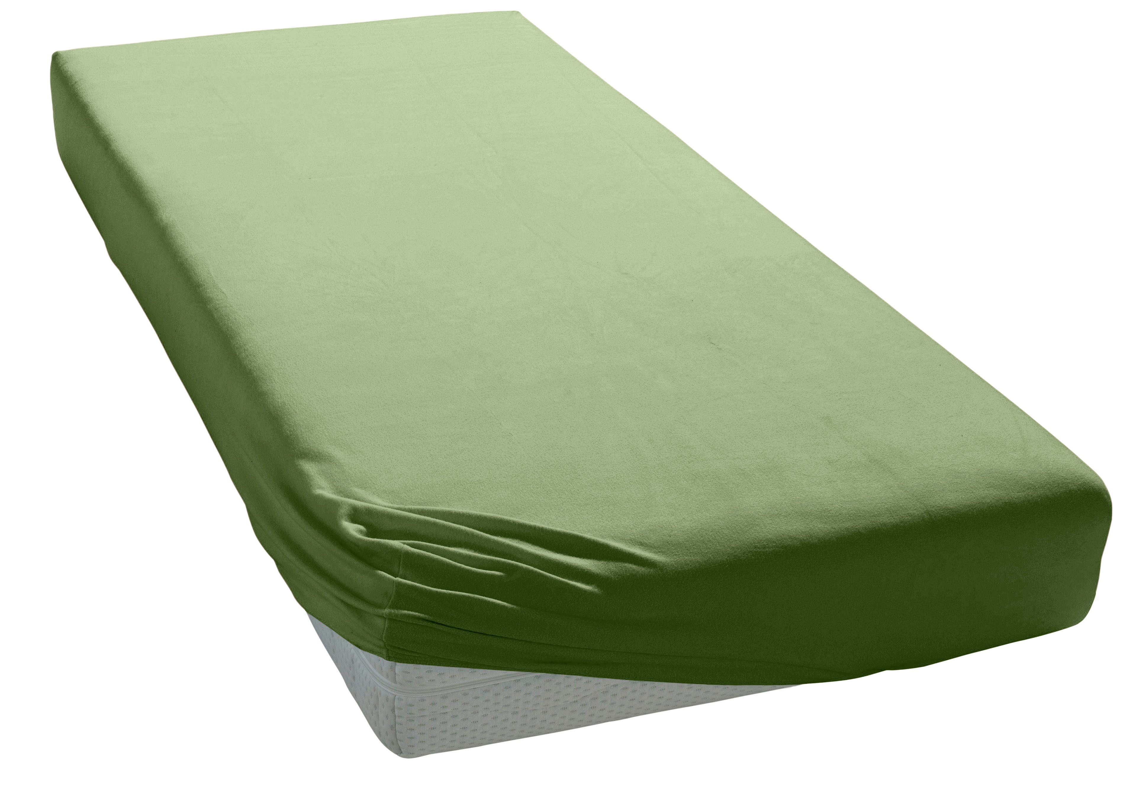 my home Hoeslaken Paprika Lakens, verkrijgbaar in twee kwaliteiten: fleece en jersey hoeslakens maat 120 cm x 200 cm groen