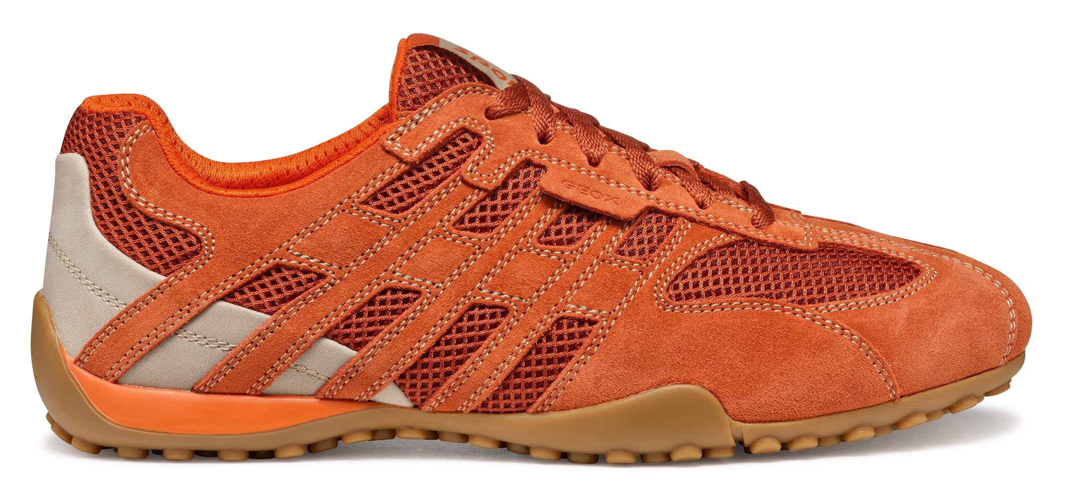 Geox Veterschoenen U SNAKE ORIGINAL , veterschoen, vrijetijdsschoen, trekking sneaker met leren binnenzool