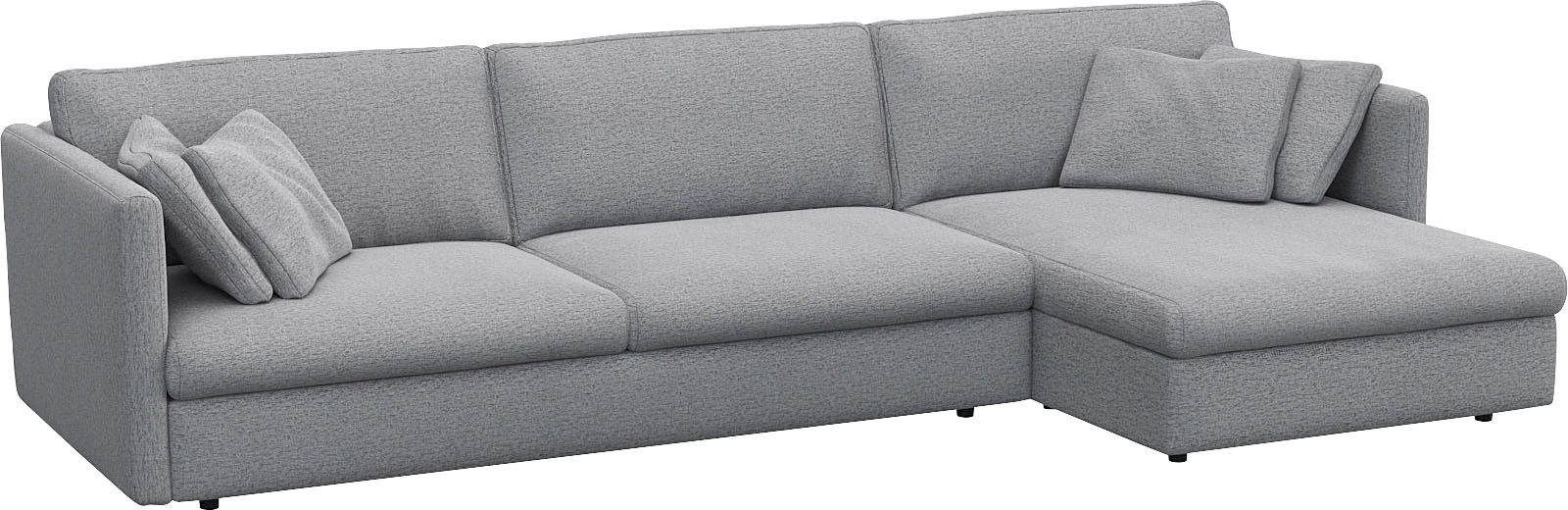 FLEXLUX Hoekbank Lovane Zacht en zeer comfortabel, grote zitdiepte op koudschuim, inclusief sierkussen