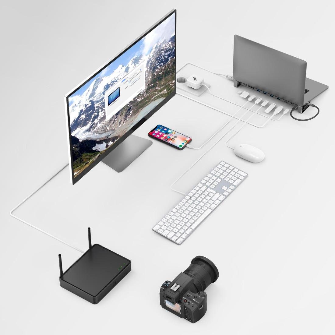 Hama Laptop-dockingstation 9in1 USB-C Docking Station voor 4x USB-A, USB-C, HDMI™, LAN