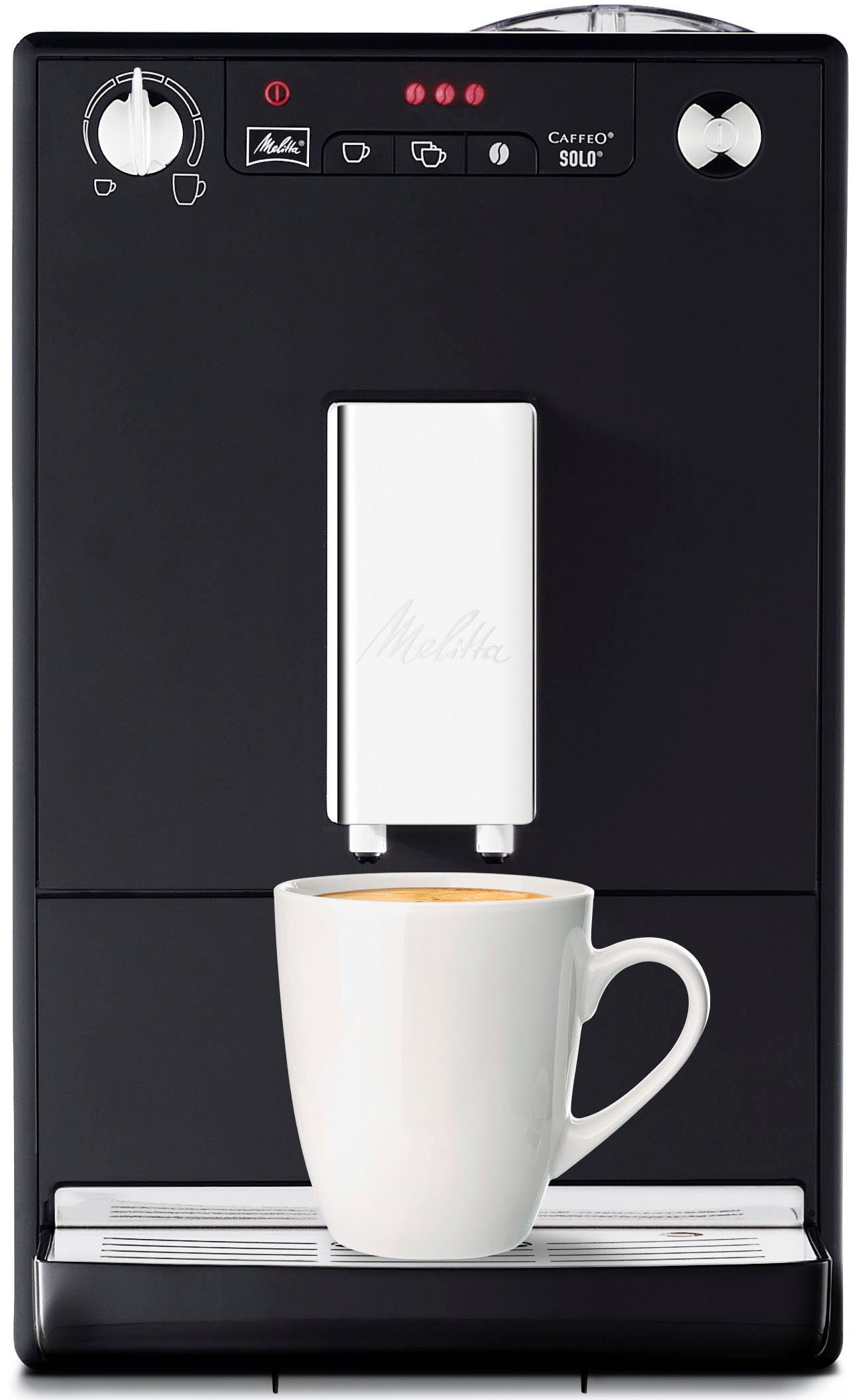 Melitta Volautomatisch koffiezetapparaat Solo® E950-101, zwart, Perfect voor caffè crema & espresso, slechts 20 cm breed