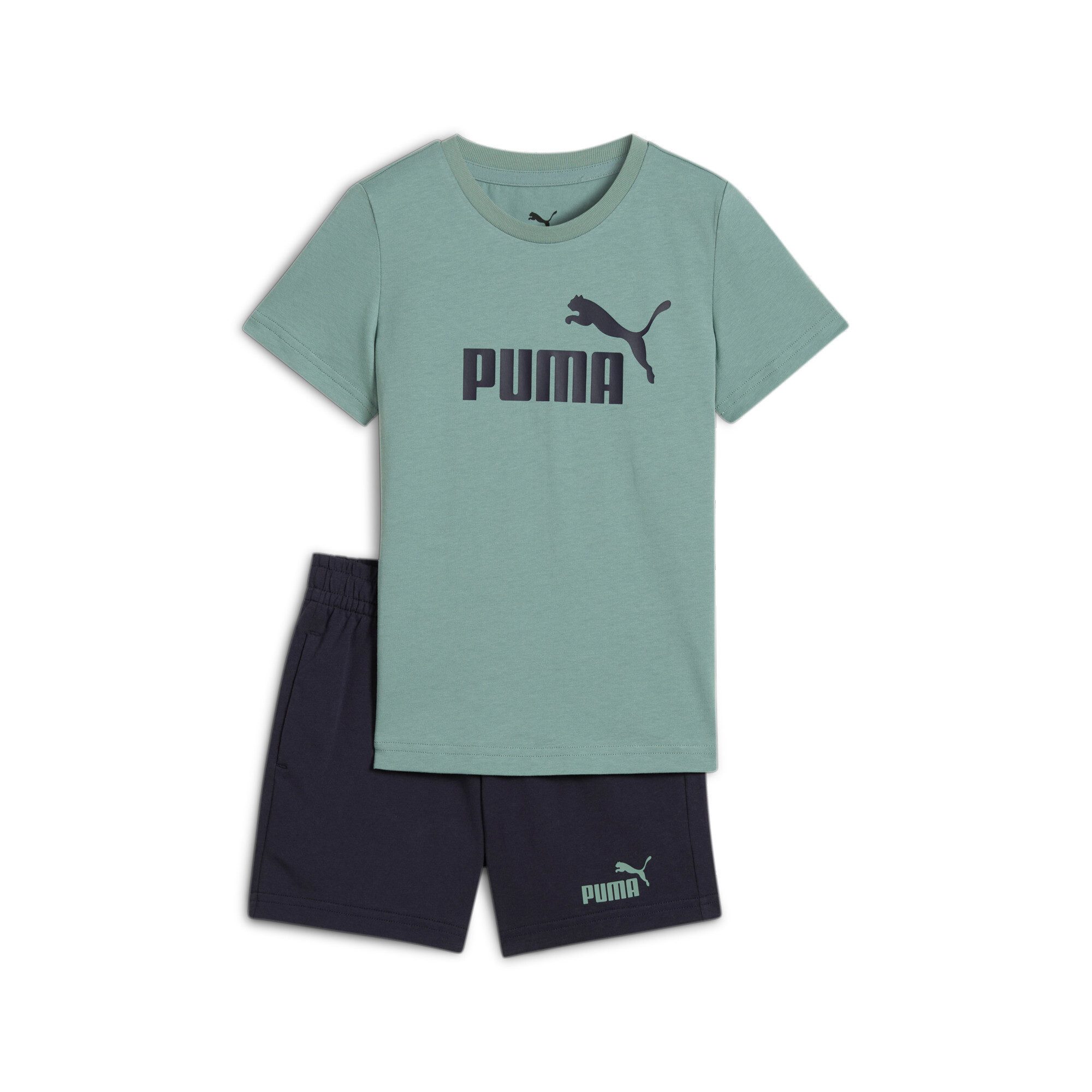 PUMA Trainingspak ESS NO.1 LOGO TEE AND SHORTS SET PS (2-delig) kinderen trainingspakken maat 116 groen