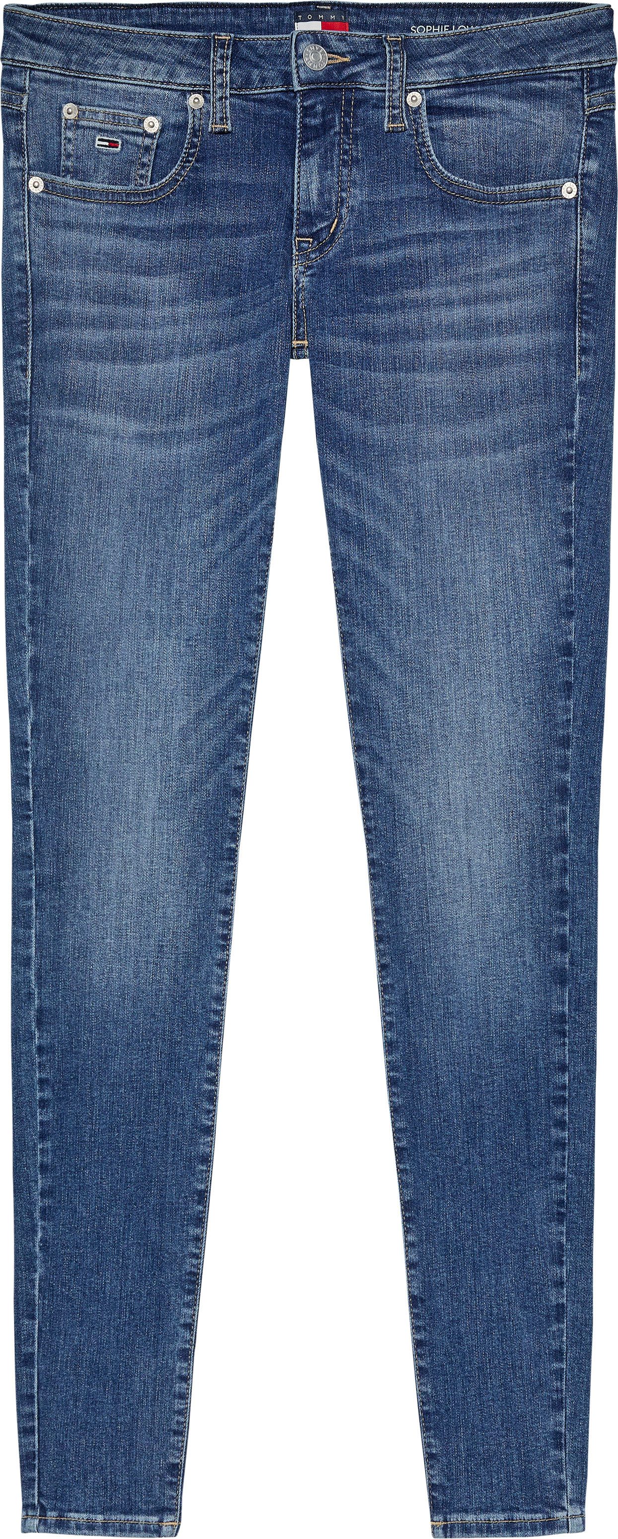 TOMMY JEANS Skinny fit jeans Sophie Low Waist Skinny met logo-badge in enkel-lengte