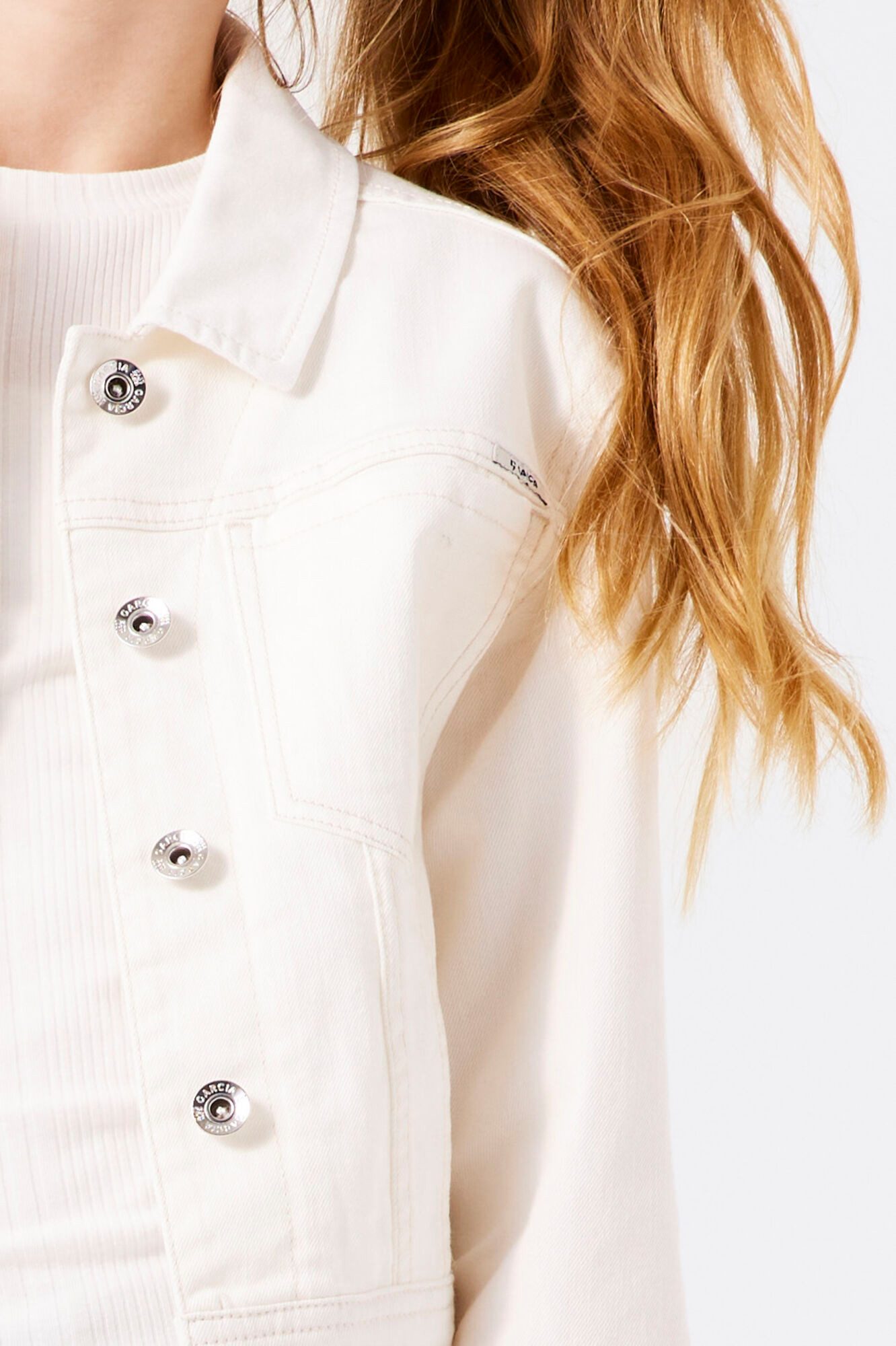 Garcia Jeansjack met borstzakken, voor meisjes