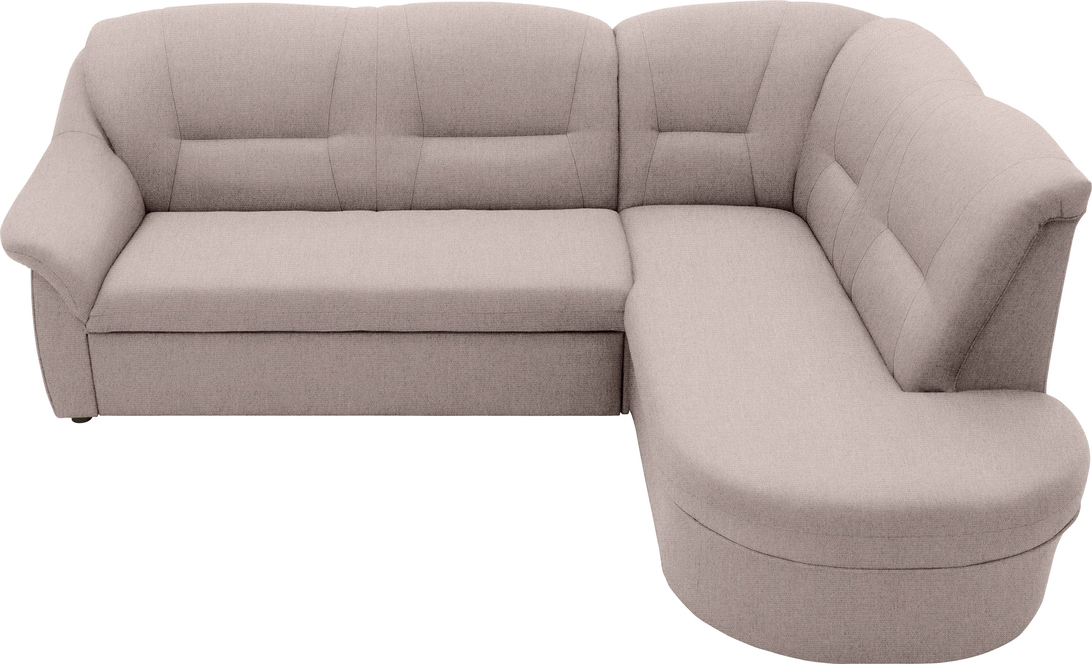 DOMO collection Hoekbank Faenza voor kleine ruimtes, afmetingen 232,176cm, comfortabel, L-vorm