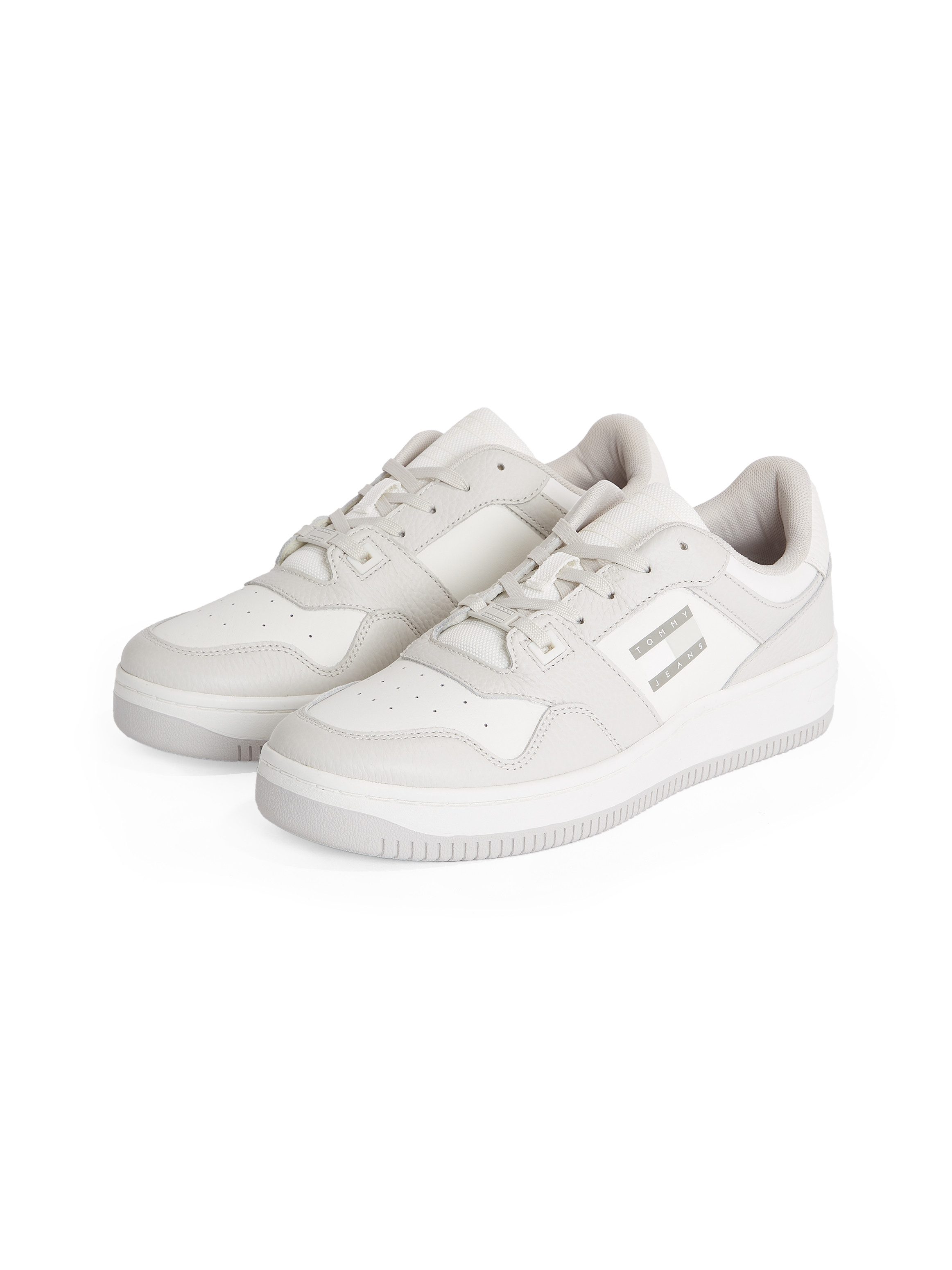 TOMMY JEANS Sneakers TJM RETRO BASKET CUPSOLE TUMBLE , vrijetijdsschoen, halfschoen, veterschoen met gepolsterde schacht