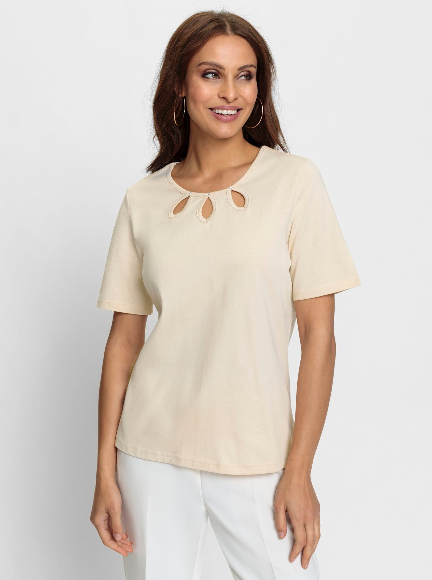 Lady Shirt met ronde hals (1-delig)