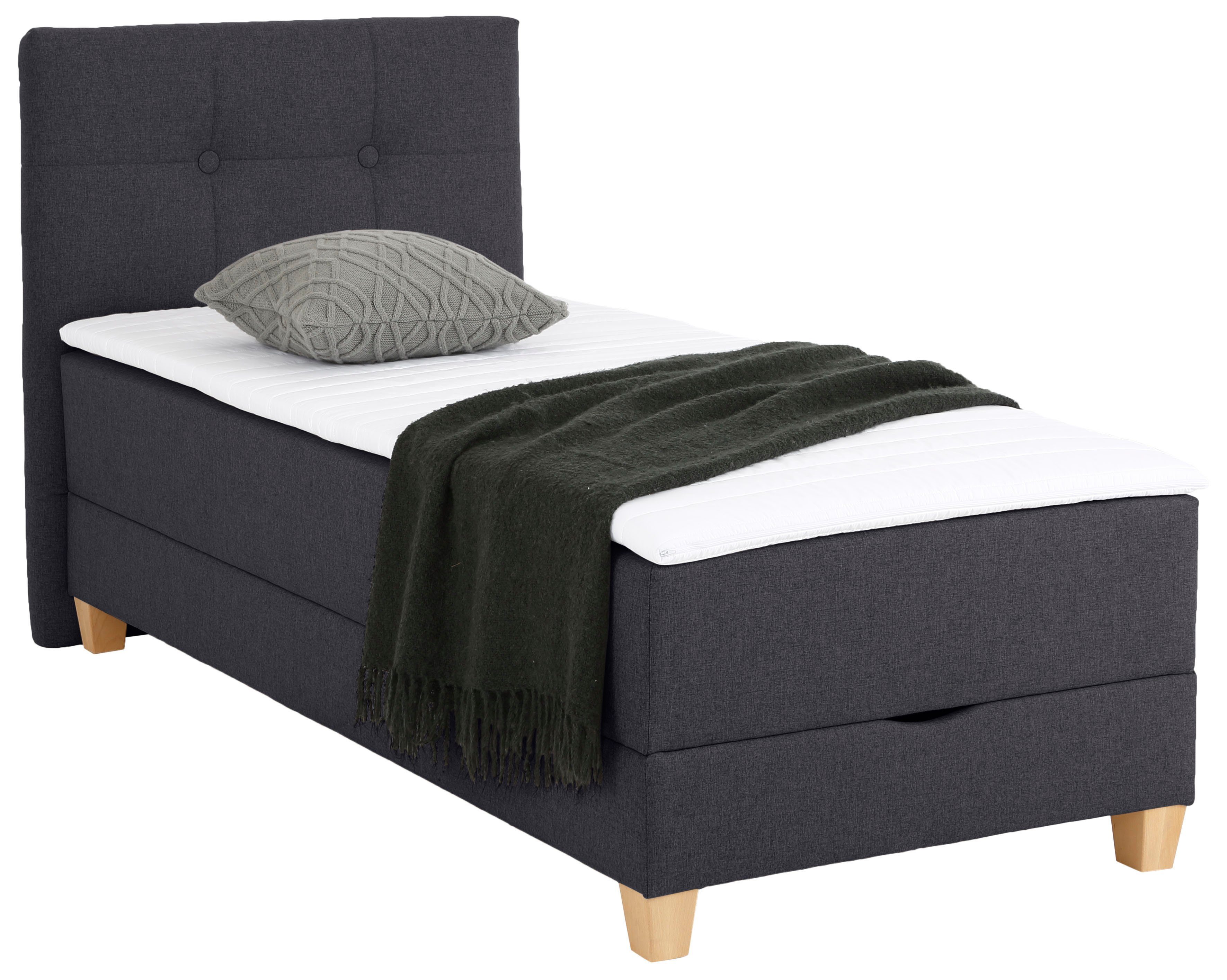 Home affaire Boxspring Lonrai in h2, h3 & h4 en xxl - verlengde 220 cm kiesbaar, incl. topper