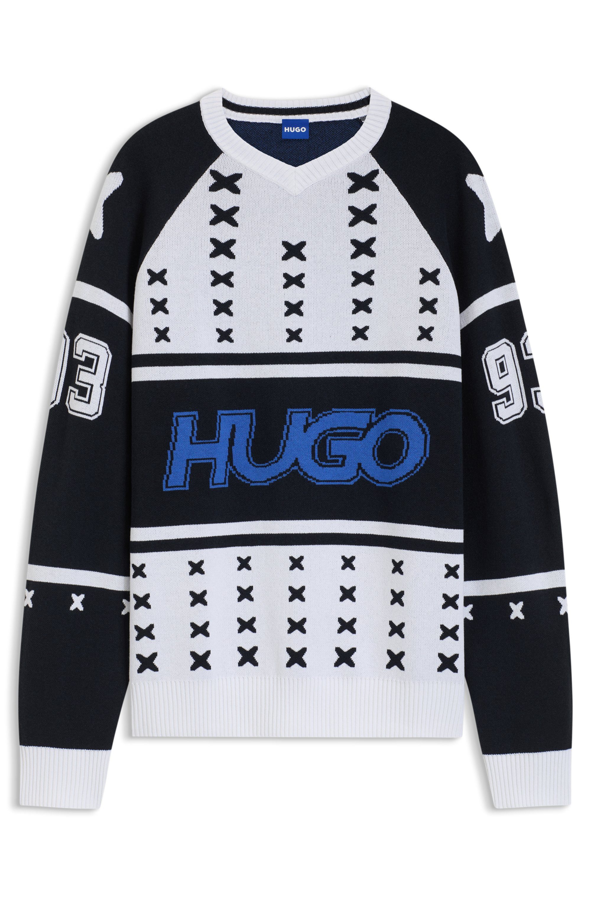 HUGO Blue Trui met V-hals Shalock