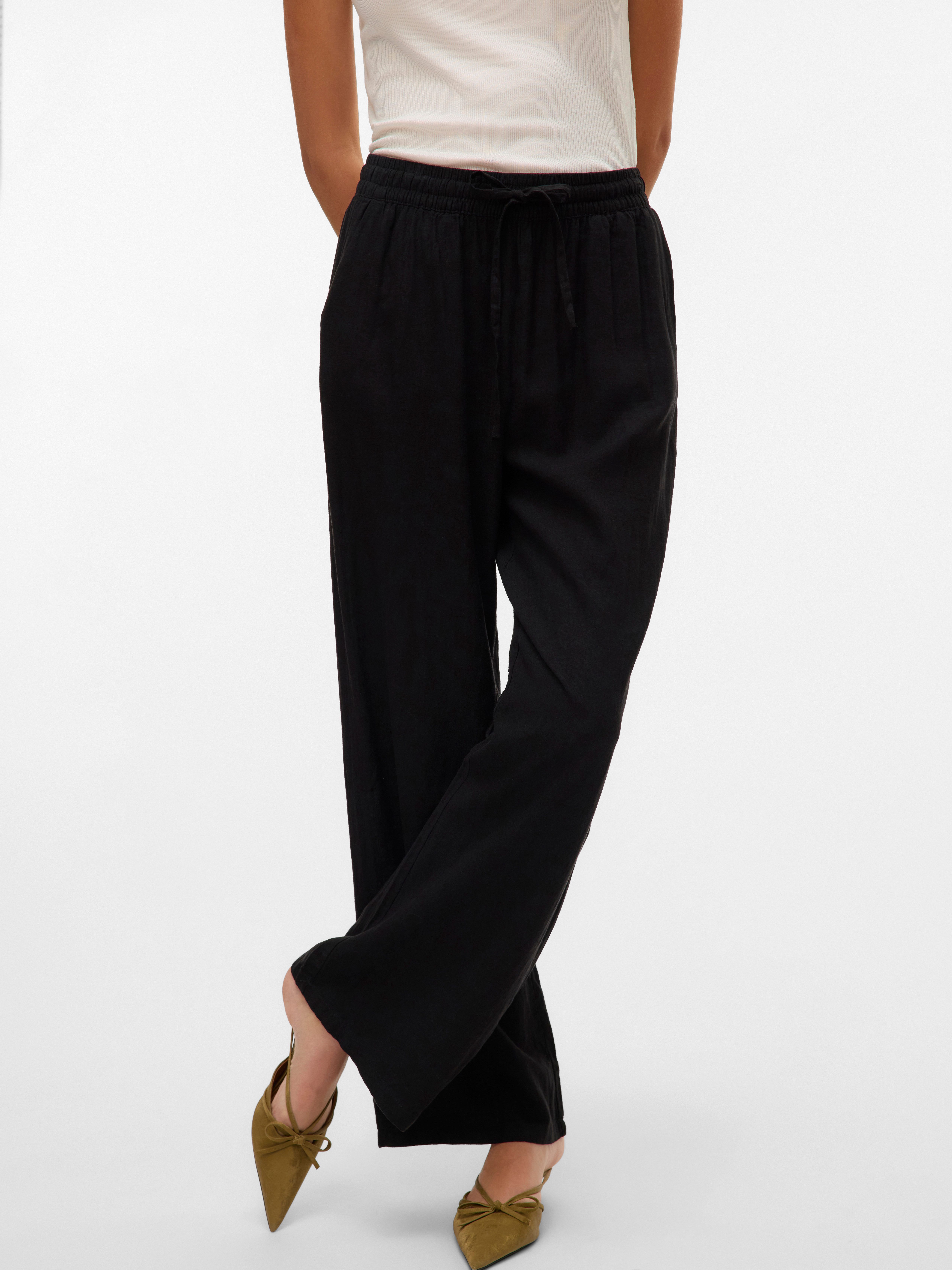 Vero Moda Comfortbroek VMLINN LINEN PANTS WVN NOOS