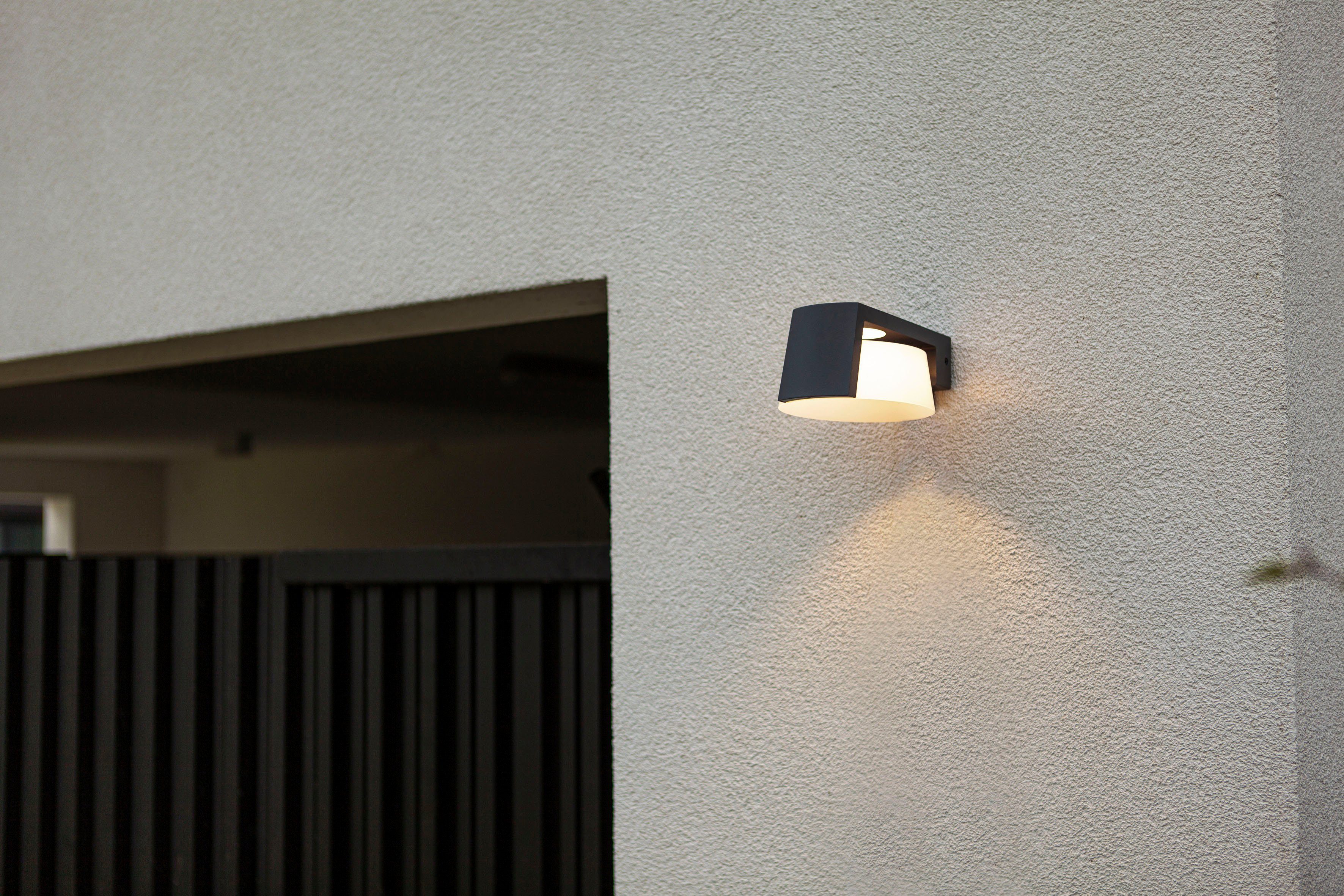 LUTEC Ledwandlamp voor buiten Moon (1 stuk)