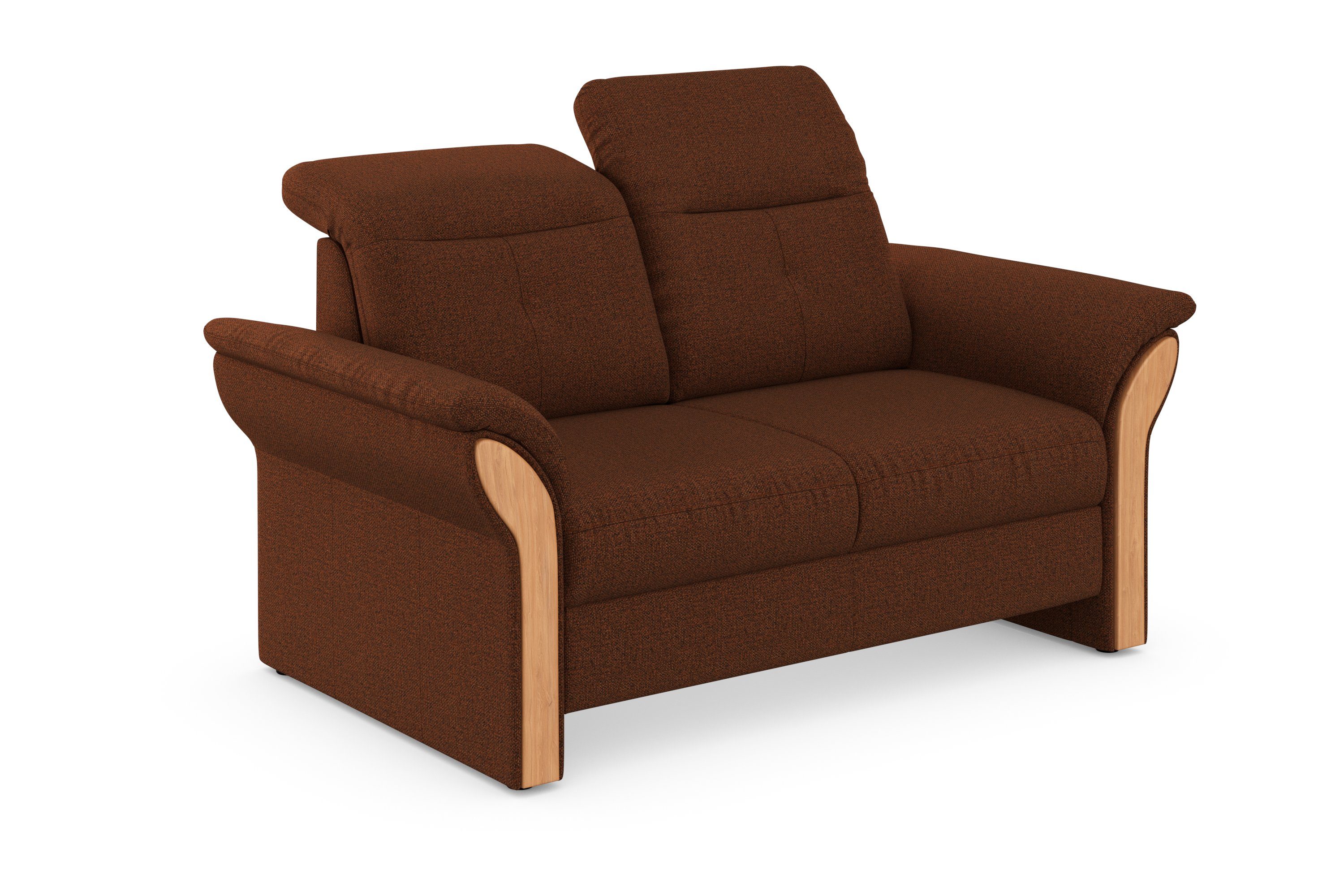 Home affaire 2-zitsbank Dangast Verstelbare hoofdsteun, houten frontlijsten, naar keuze ook in Easy clean bekleding