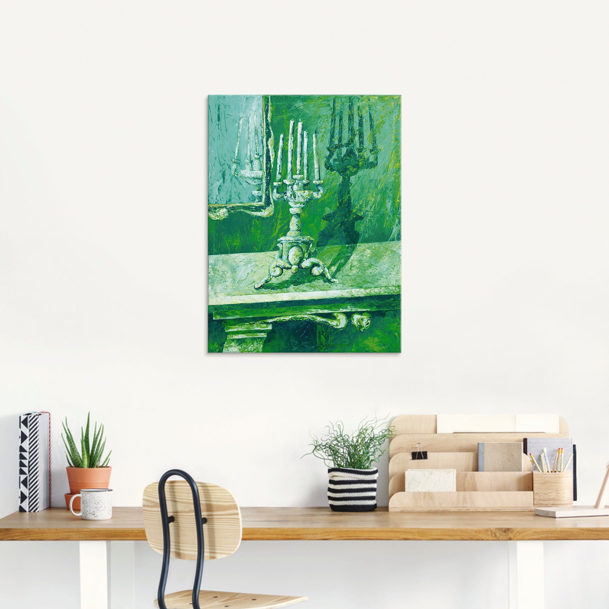 Artland Print op glas Barokke kandelaar in verschillende maten