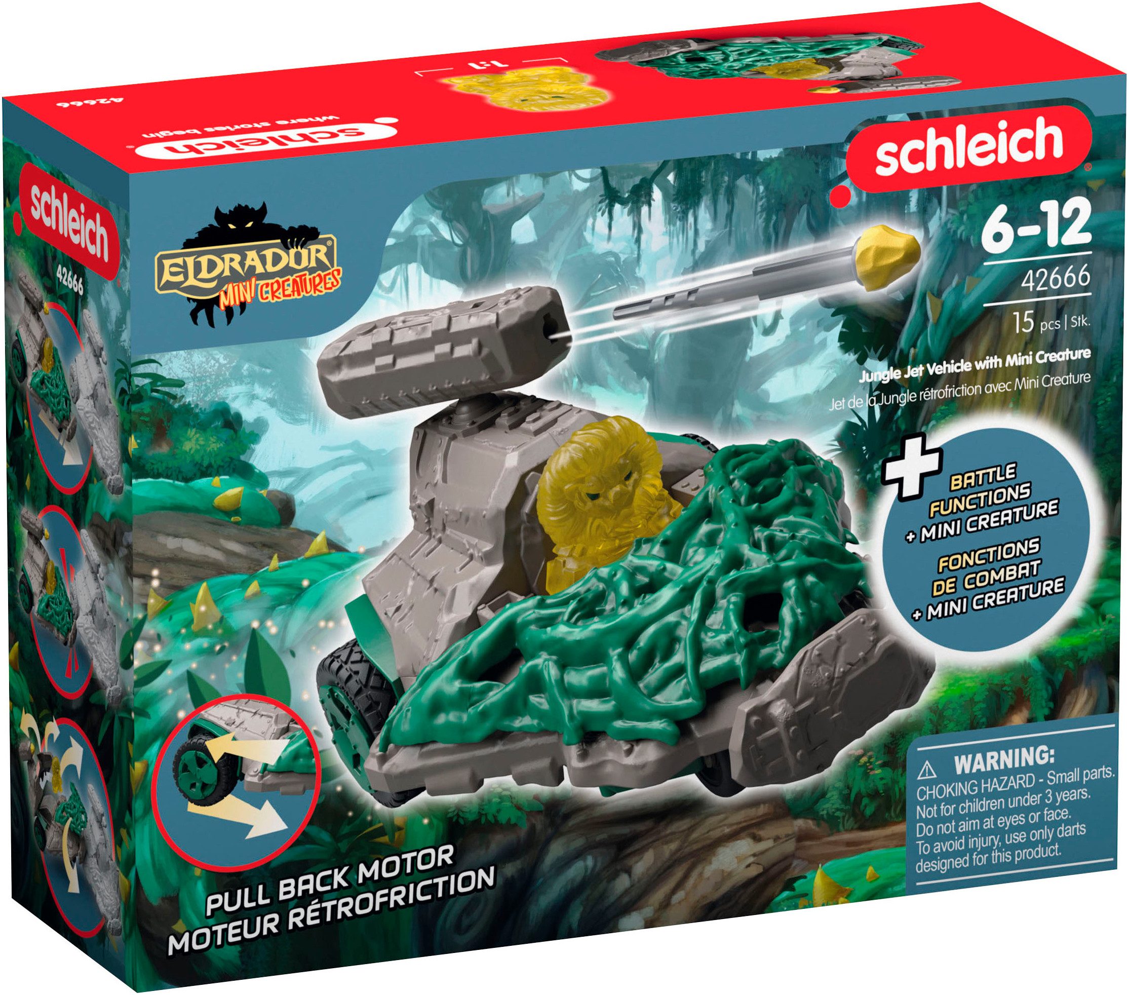 Schleich® Speelgoedauto ELDRADOR® CREATURES, Dschungel Düsenjet Fahrzeug (42666)