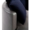 atlantic home collection xxl-fauteuil ronde big fauteuil, zitting, rugleuningen sierkussen fluweel, extra zacht en behaaglijk, vulling met veren grijs