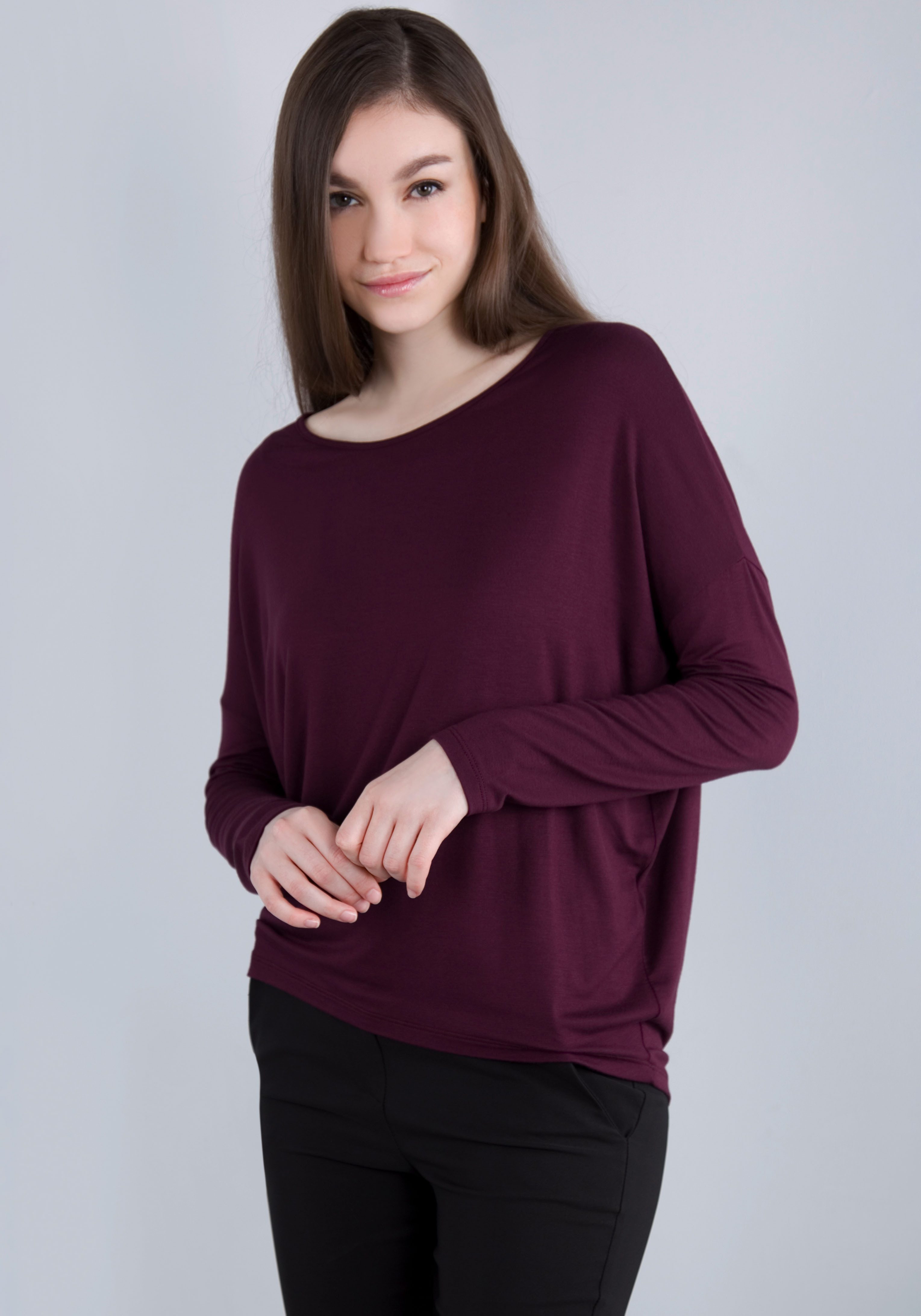 IMPERIAL Shirt met lange mouwen in casual "o-shape" vorm