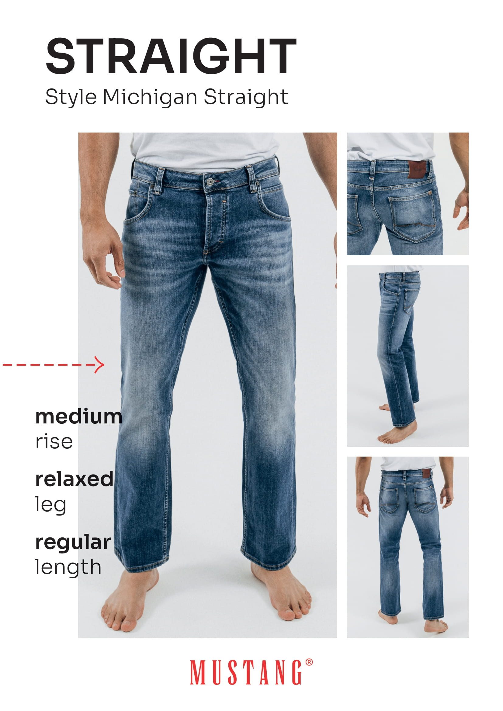 MUSTANG Straight jeans Style Michigan